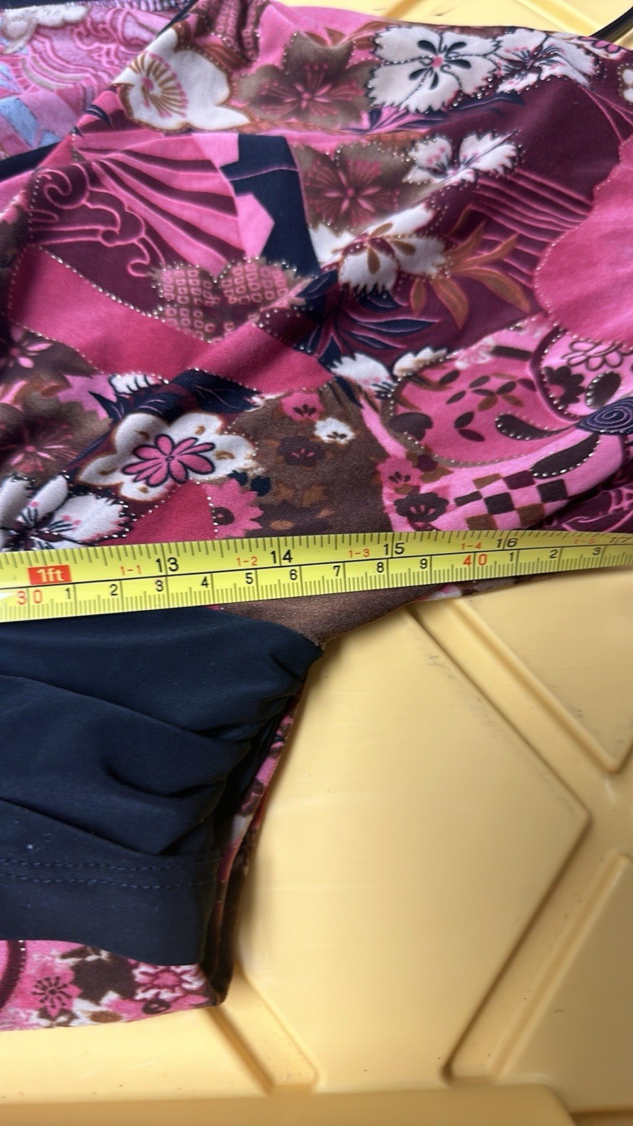 Vintage Asian V Neck Blouse Womens Size Medium Retro Y2K Top Floral Print Hippie