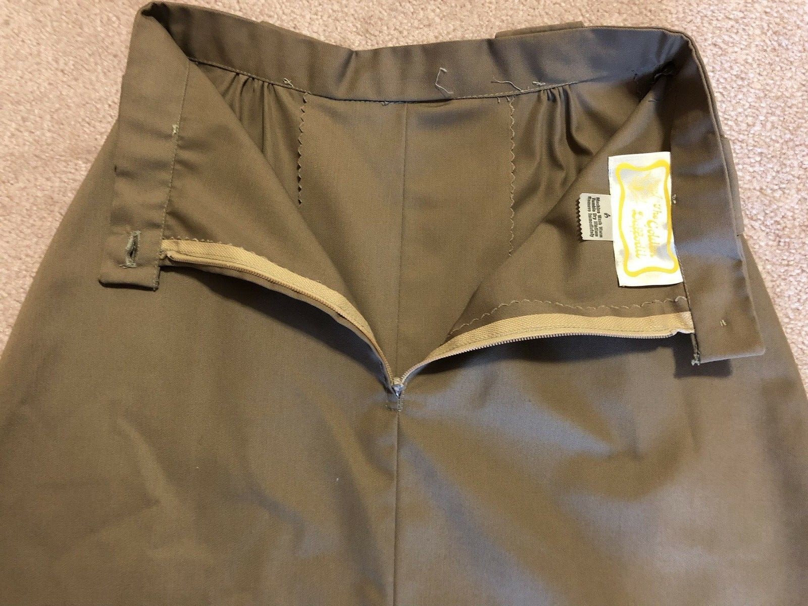 Vintage The Golden Daffodil brown A-line skirt with buttons size 6 {XS-S} NEW