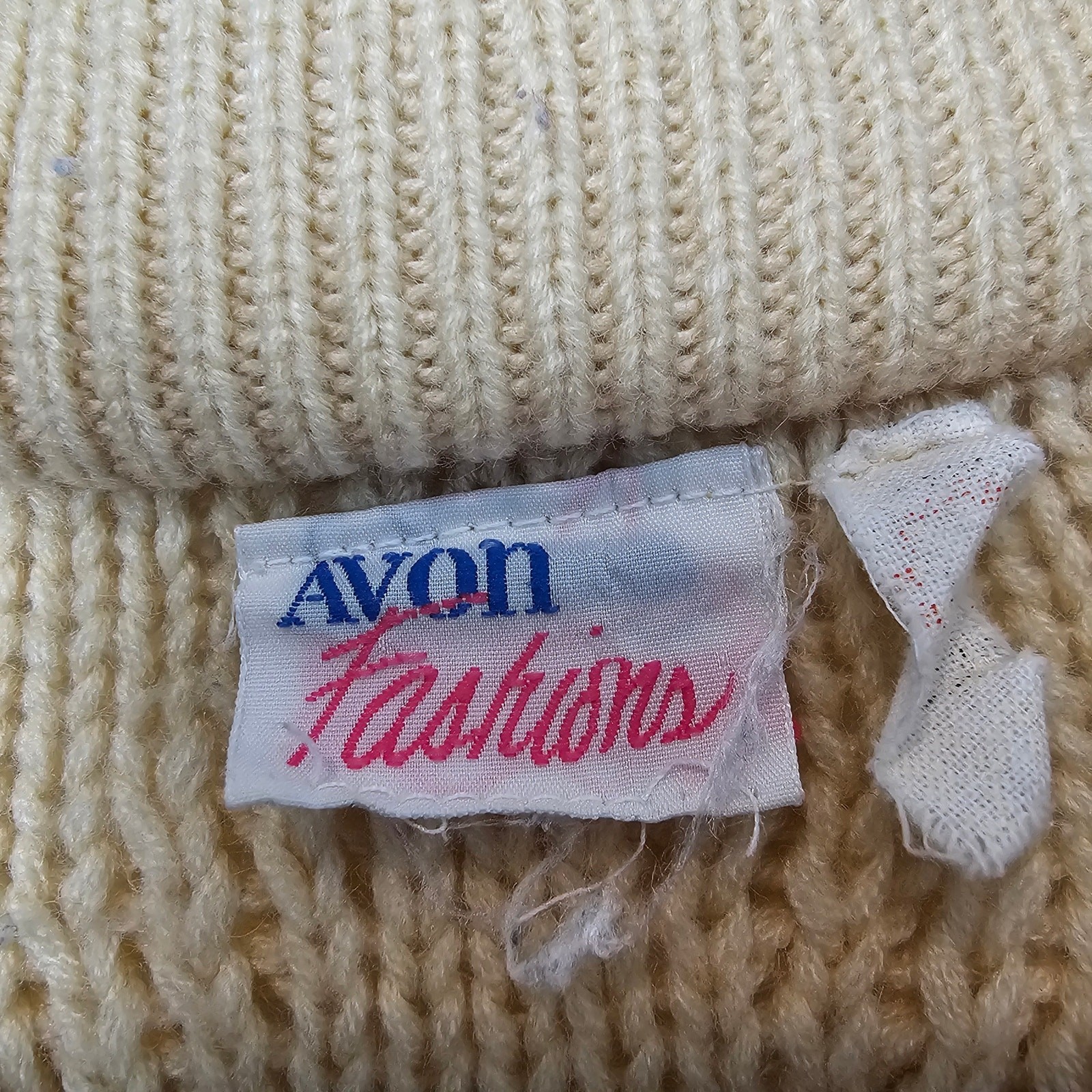 Vintage Cable Knit Sweater Womens XL 90s Tan Cottage Pullover Academia Preppy
