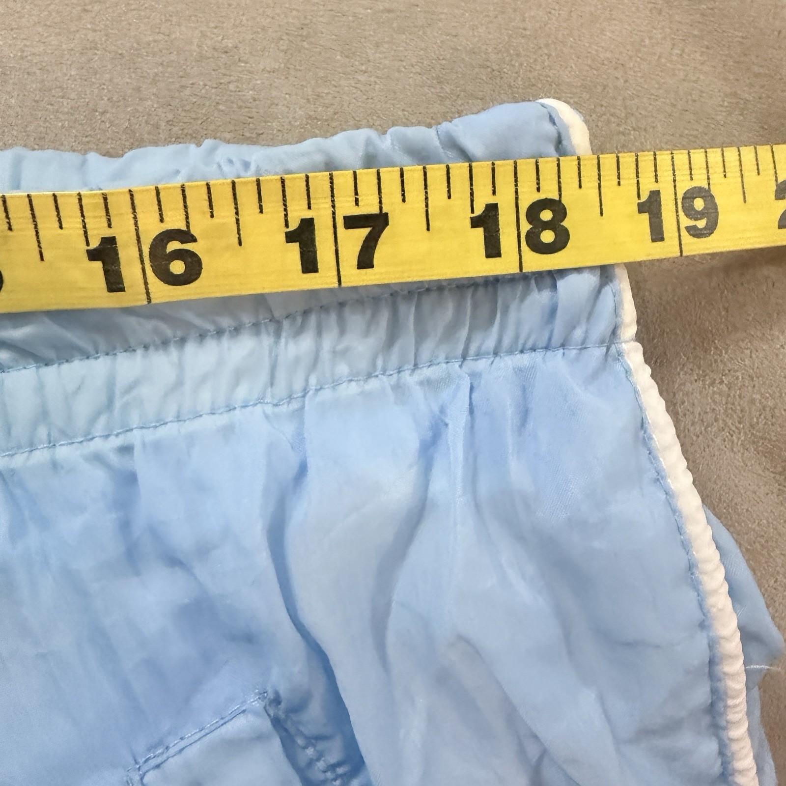 Vintage 80s Womens Set Powder Blue Track Wind Suit Joggers Crest Retro Party L *