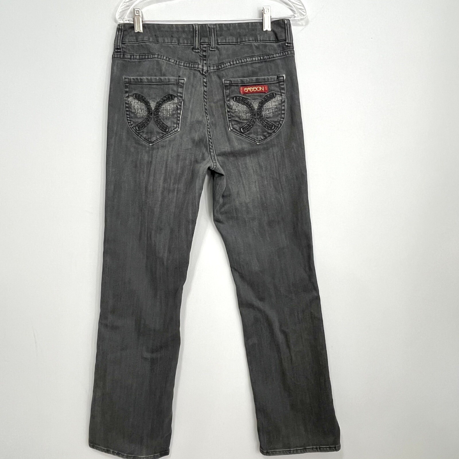 Sasson Jeans Sz 8 Black Bootcut Boogie 32” Inseam Y2K Ooh La La Women’s Vintage