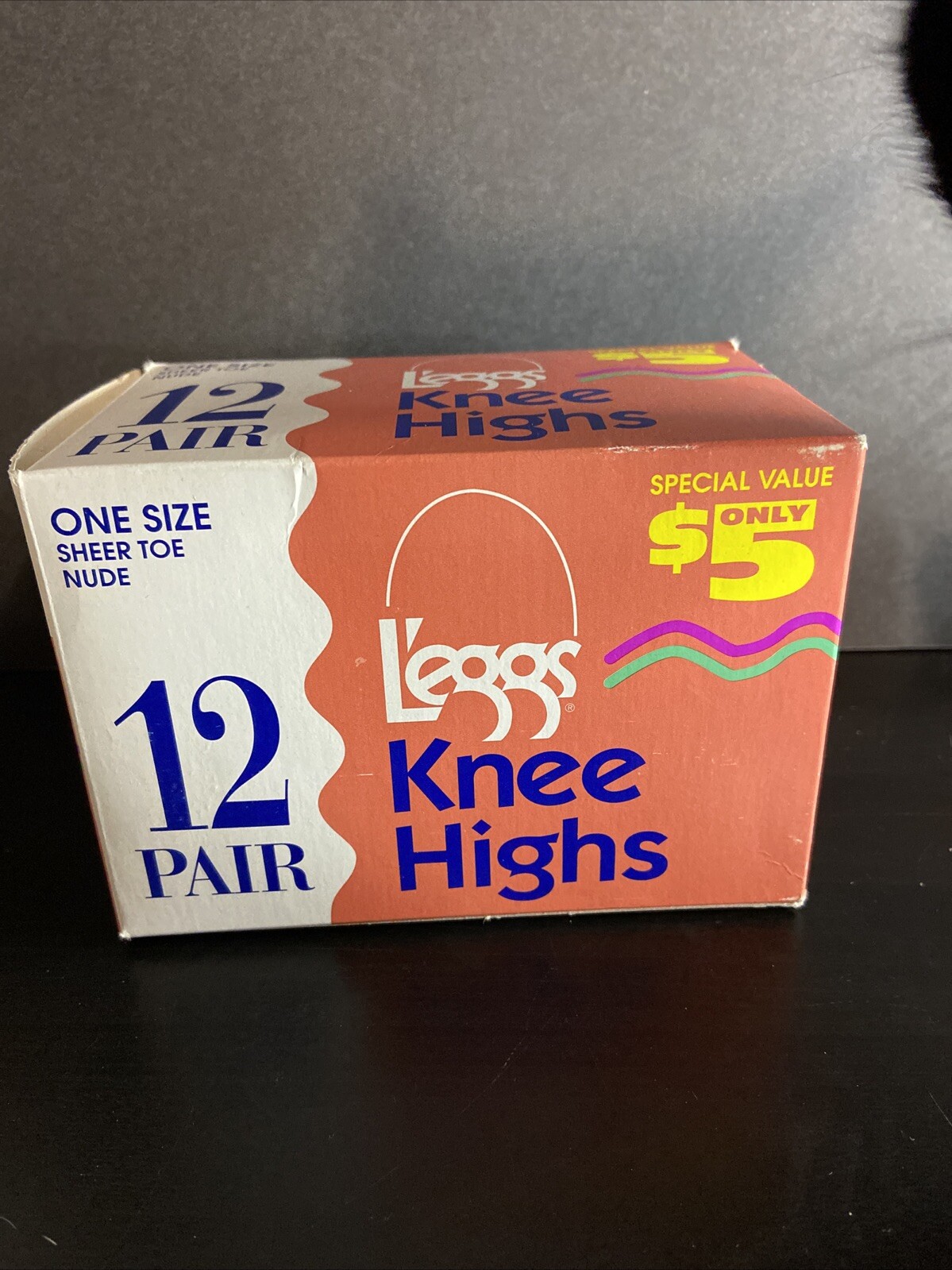 VINTAGE DEADSTOCK 6 Pairs Of L’eggs Knee High Nylons Nude Sheer Toe One Size