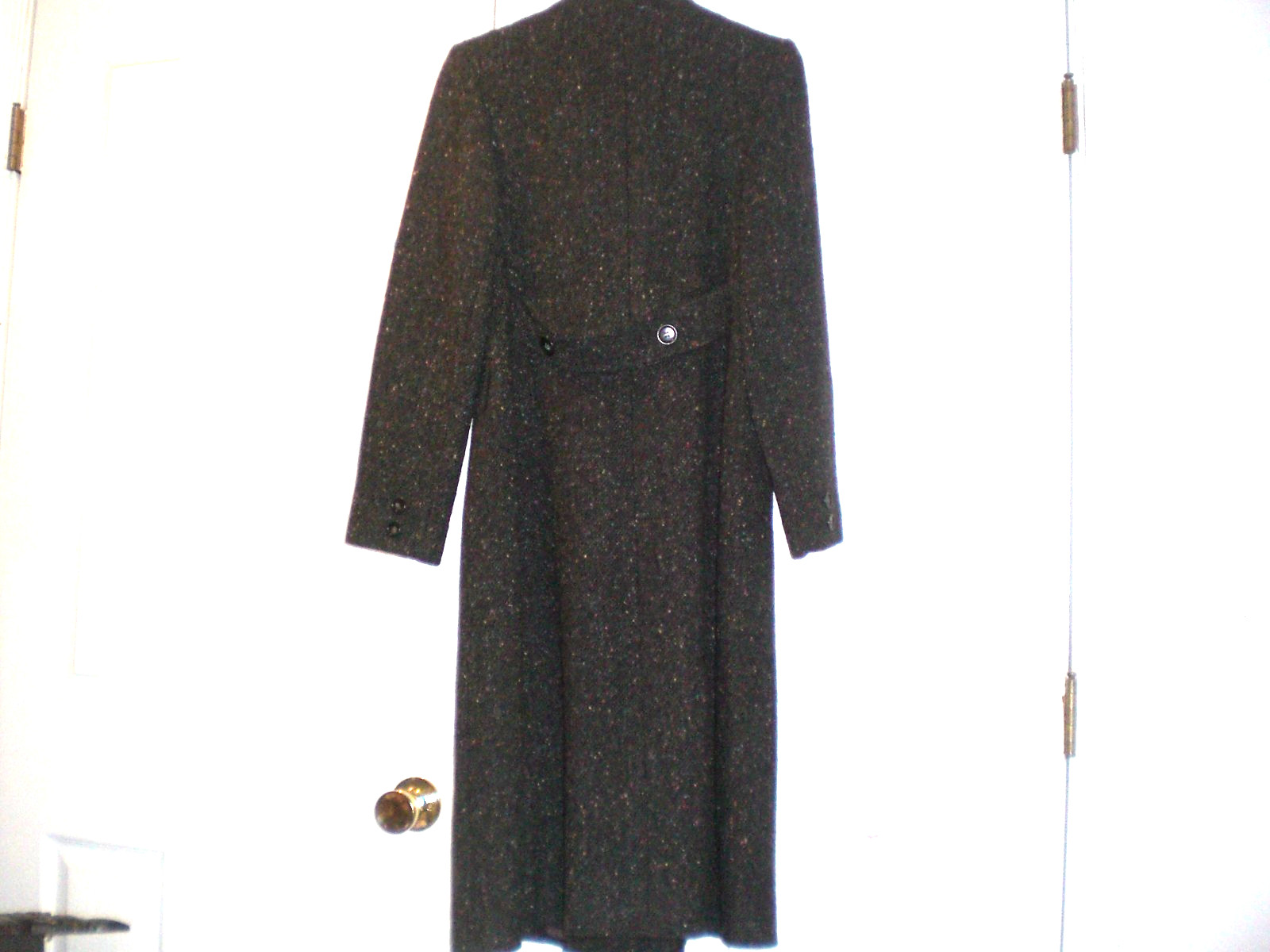 Vintage Tweed coat by BROMLEIGH in Charcoal gray with specks of color