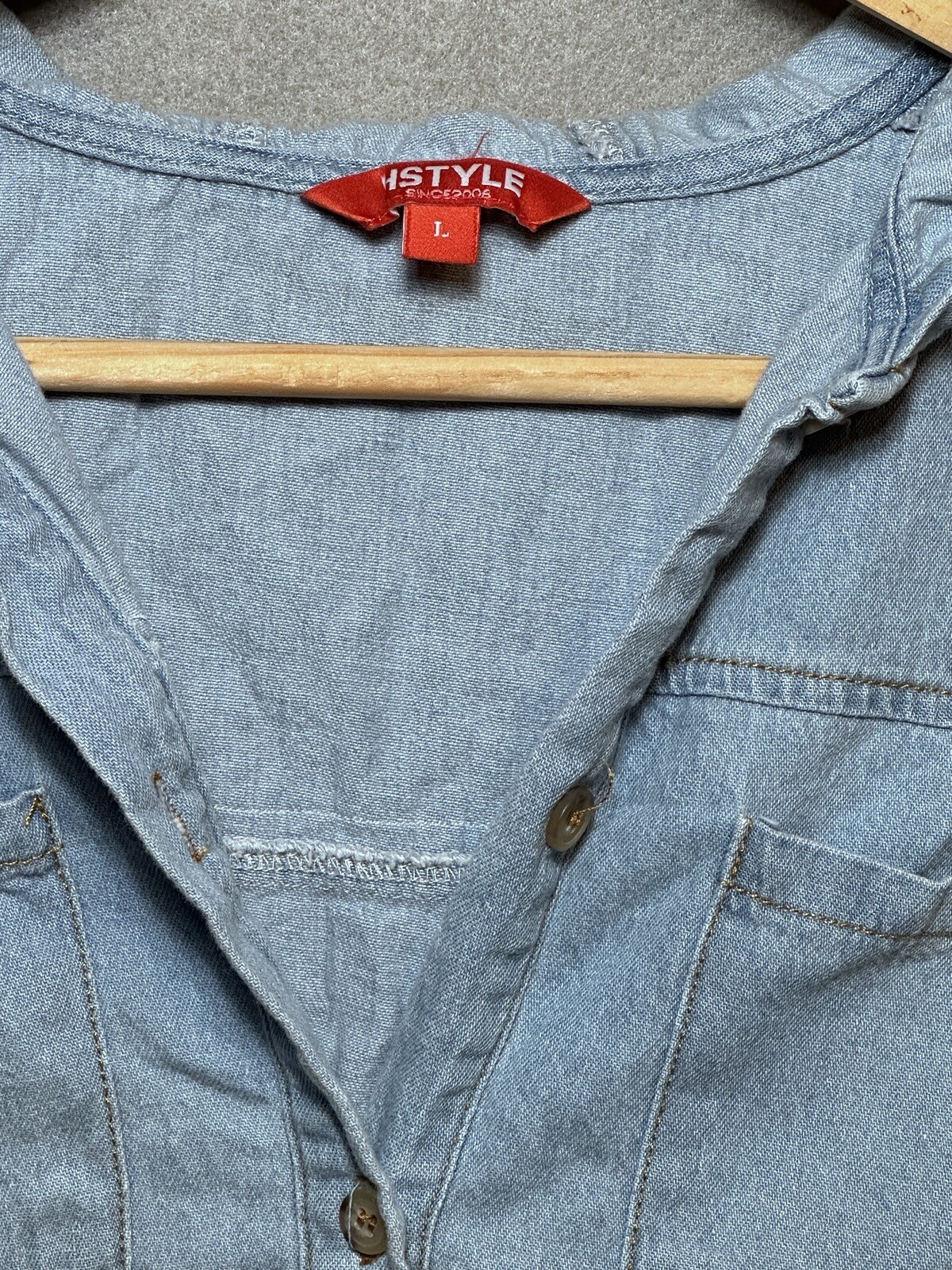 Denim sublime Pelum Top Vintage Grunge Band Custom Rework L