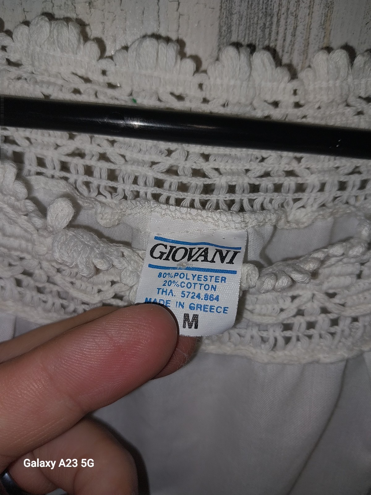 Vintage Giovani Floral Embroidered Peasant Top Made In Greece