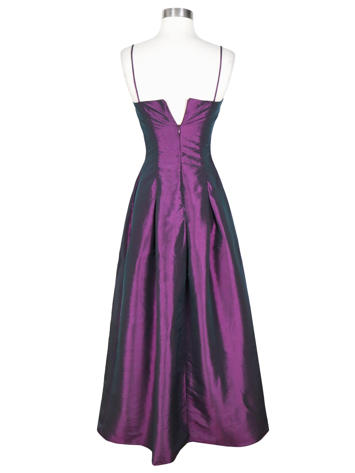 Vintage 90s Purple Spaghetti Straps Grunge Maxi Prom Gown Party Dress XXS XS