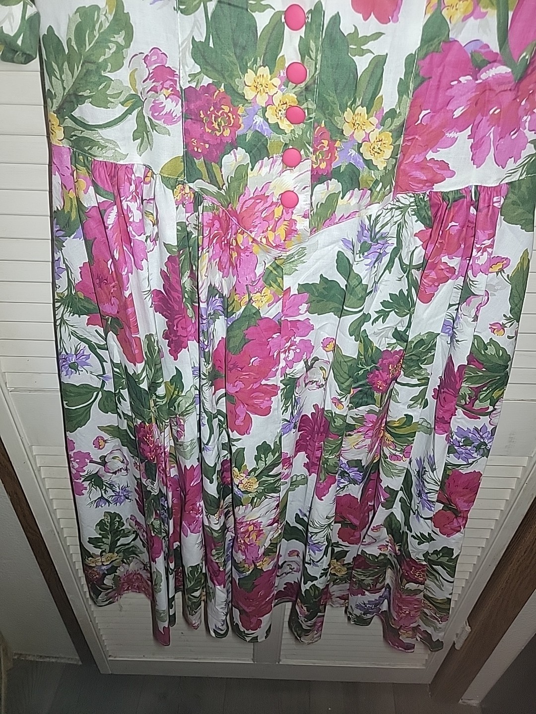 Vintage 80’s Betsey’s Things Summer Party Floral Cottagecore Dress Midi