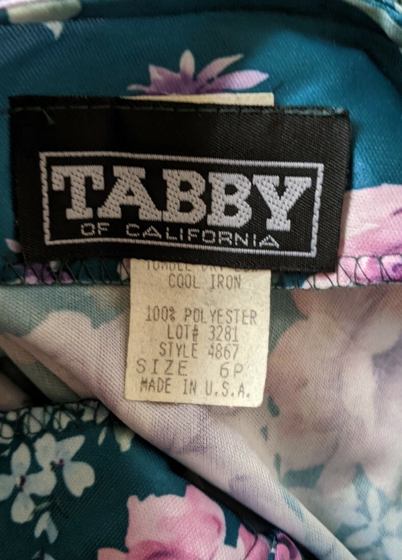 NWT TABBY OF CALIFORNIA PRAIRIE Dress Sz 6 Petite Pink Green Floral Cottagecore