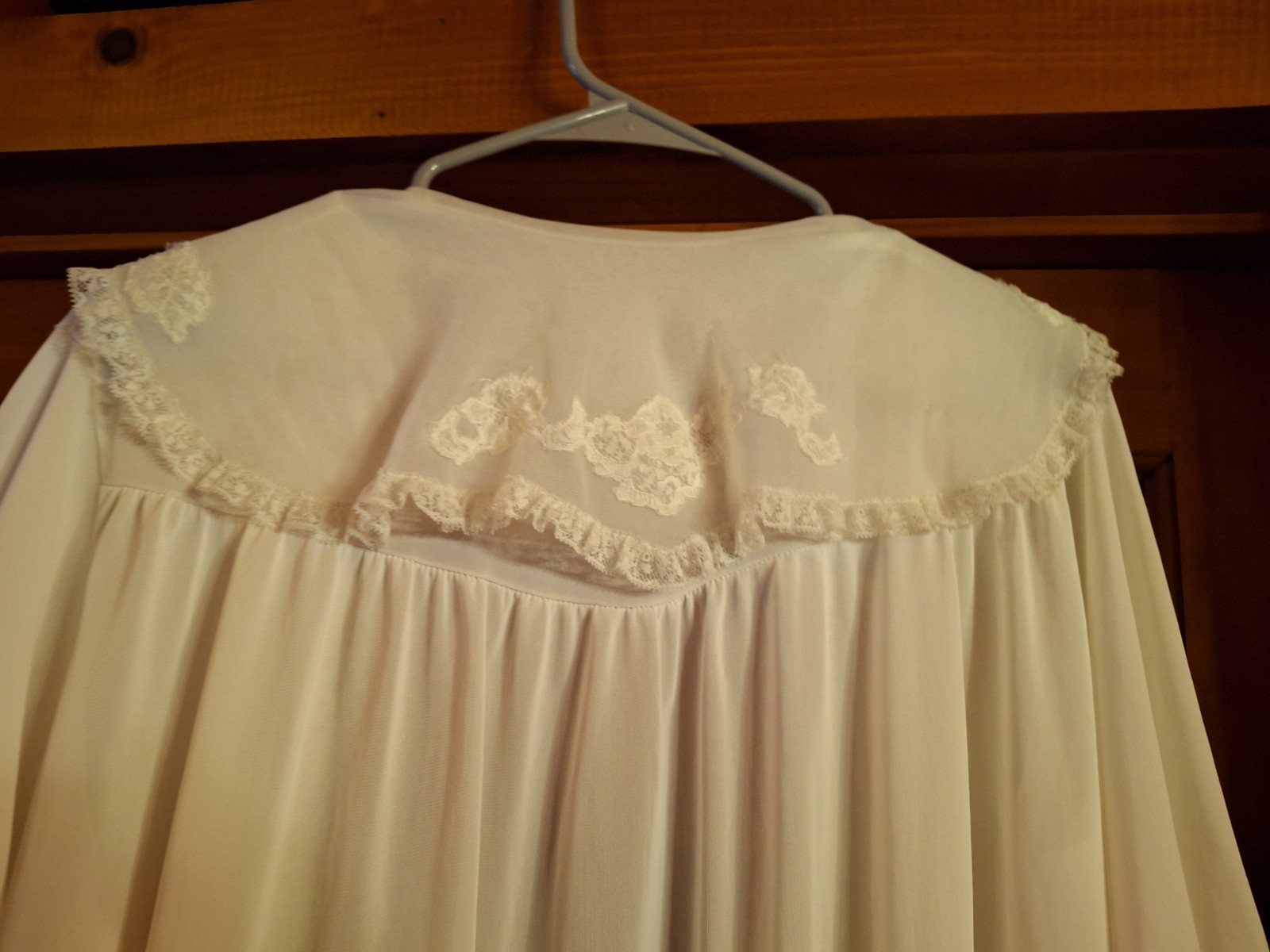Vintage Charmode Robe White Sheer Sears & Roebuck Lace