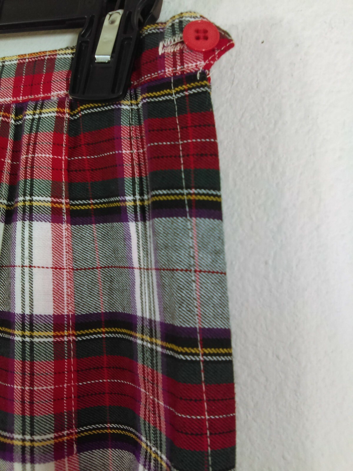 Vintage STAR C.C.C. City Clothing Co. Skirt Size 11 Red Plaid Pleated Tennis