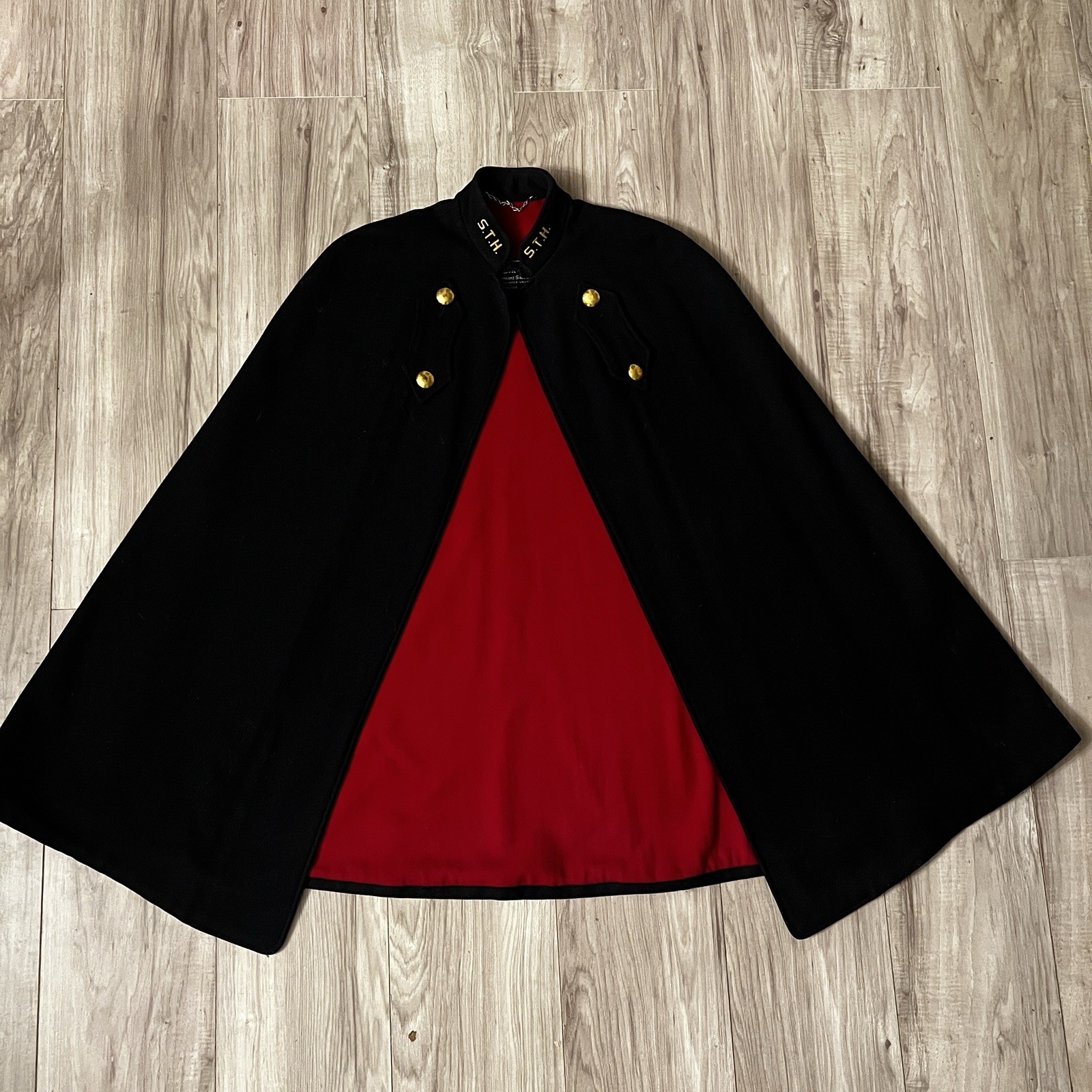 VTG 1940’s Snowhite Garment Sales Corp. Tailored Navy Wool Nurse Cape Uniform