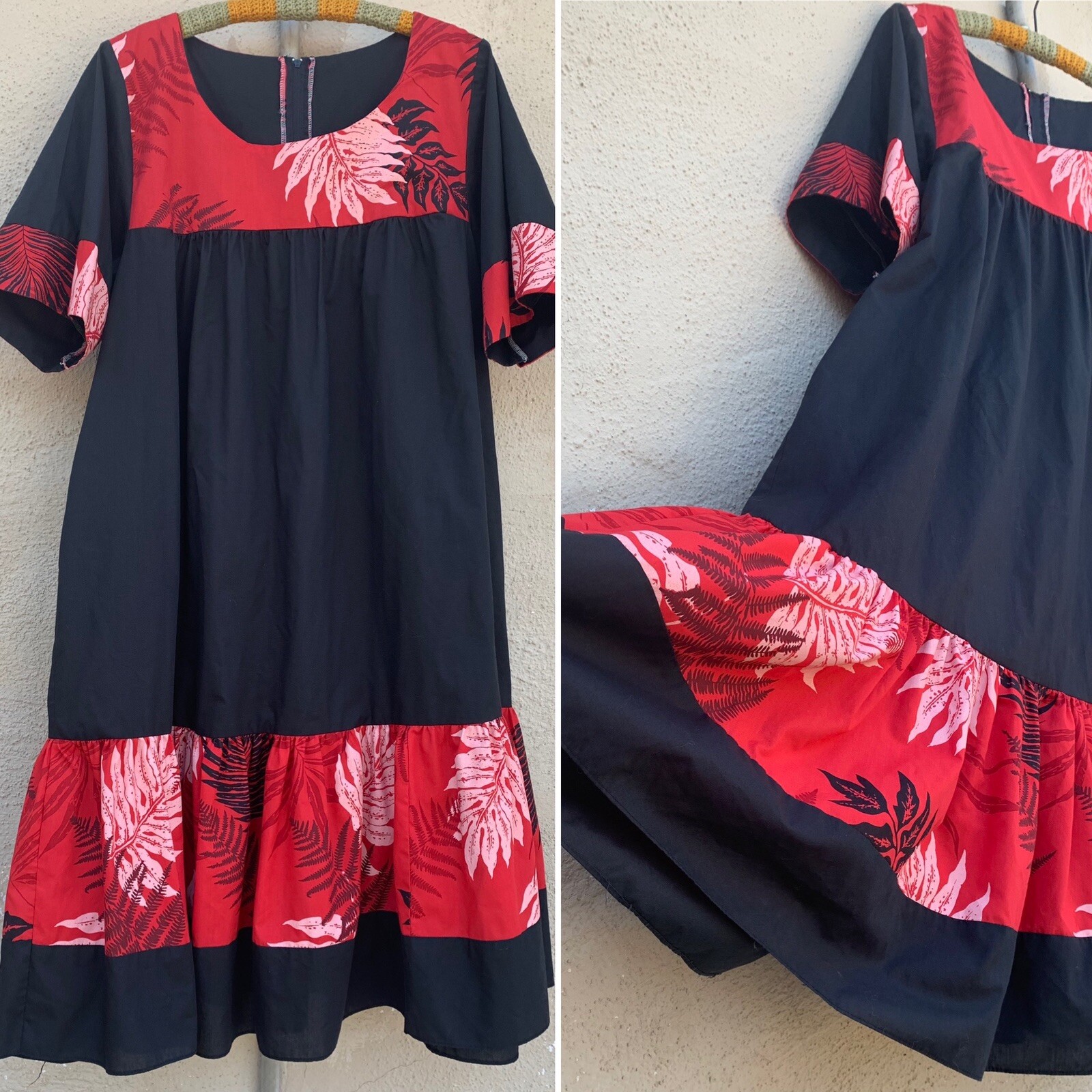 RHC Made In Hawaii Hawaiian Dress Muu Muu tikis aloha L ? See Measurements