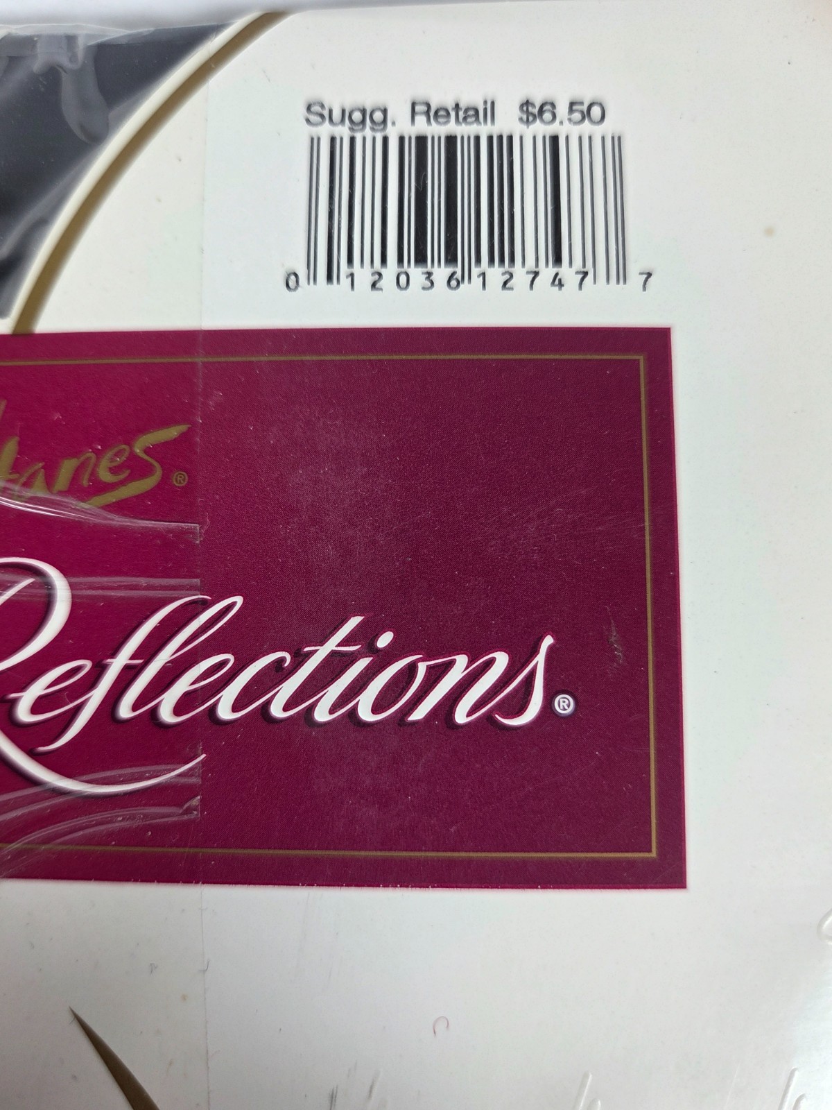 Hanes Silk Reflections Pantyhose Sz EF Classic Navy Reg Top Reinforced Toe 716