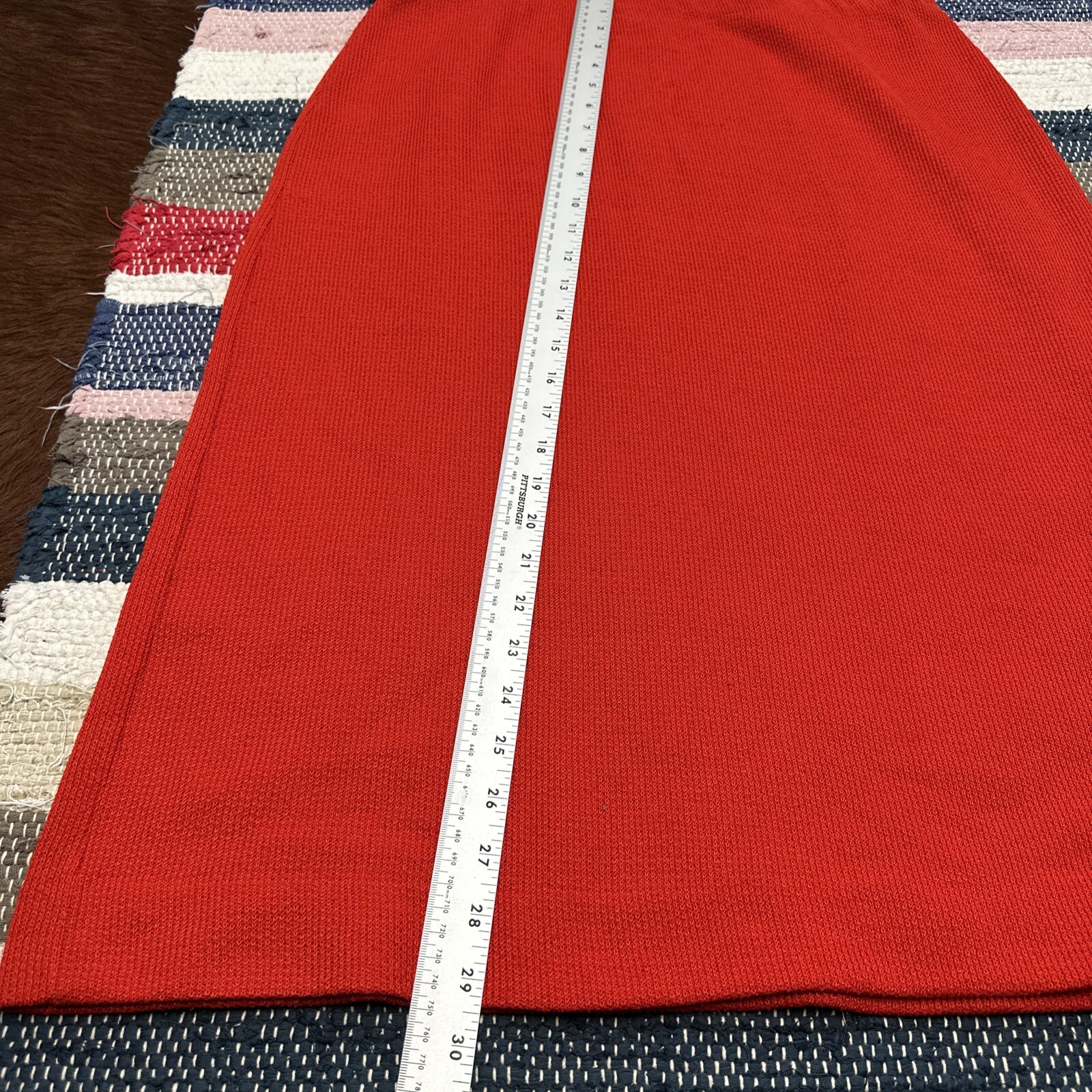 NEW NOS Vintage Plain James Kenrob Red Skirt 34×29” Deadstock