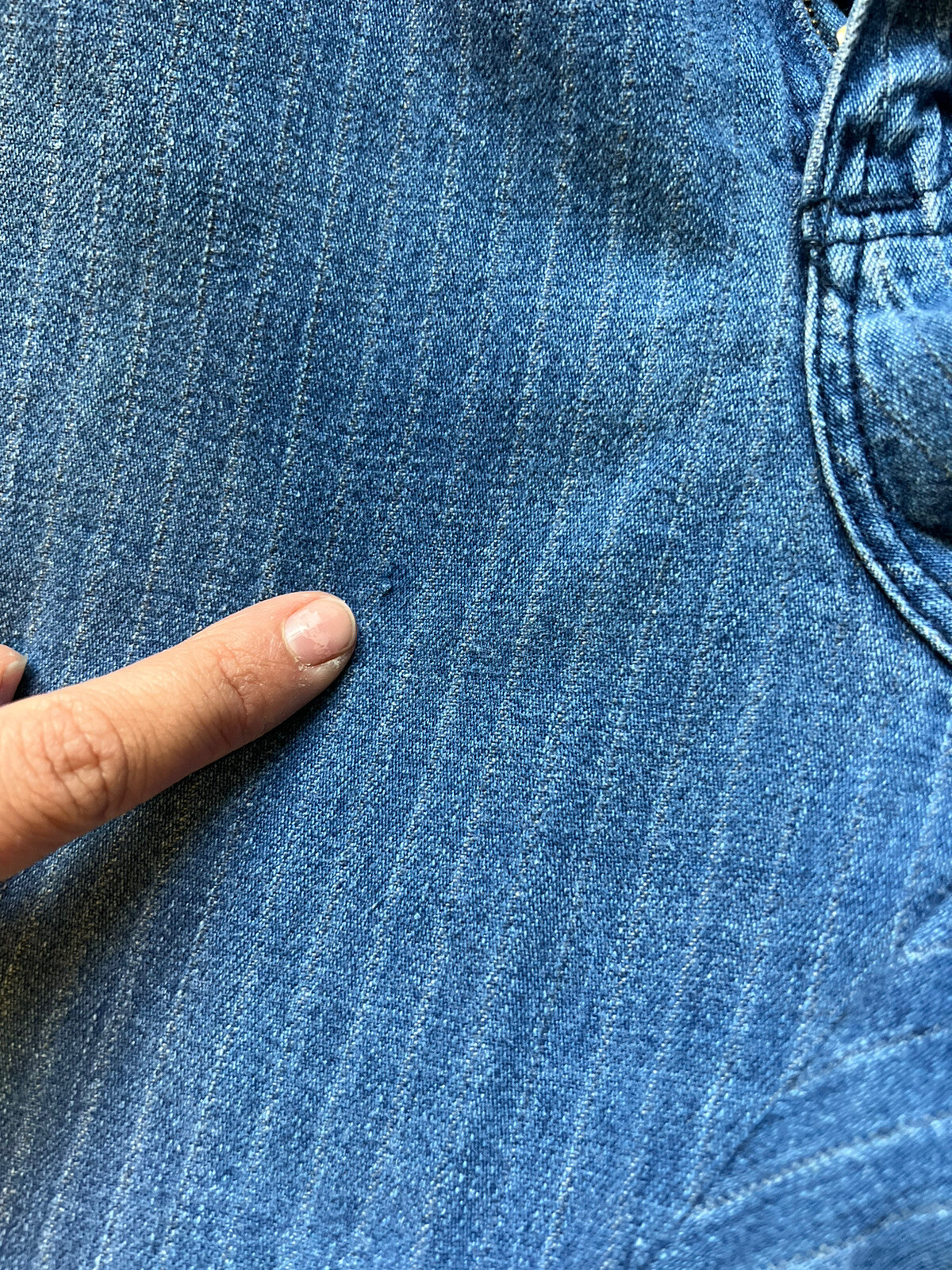 Vintage 70s Lee Jeans Tapered Pin Stripe Talon 42 Zipper