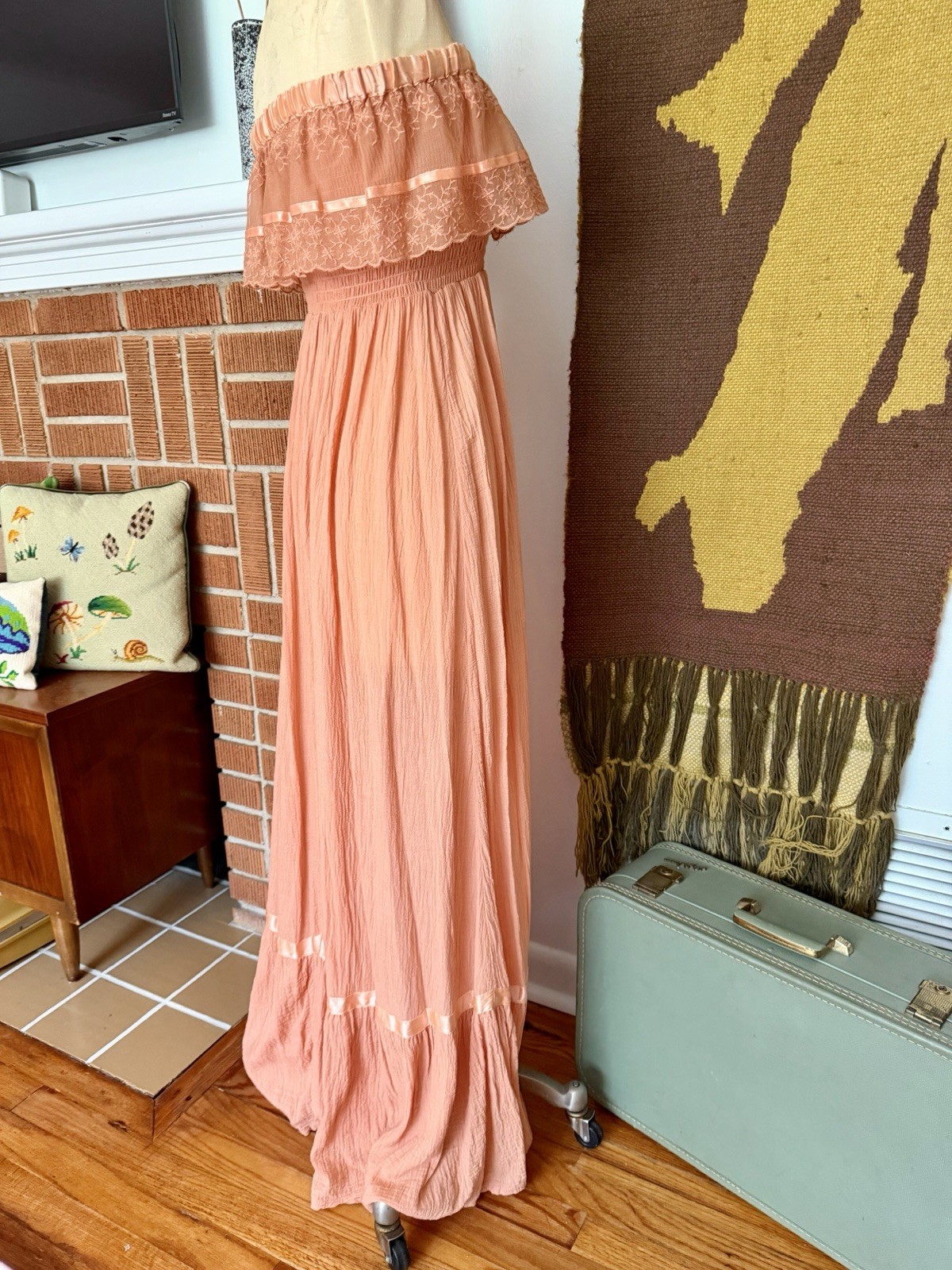 Vintage 1970s Young Edwardian by Arpeja Romantic Dreamy Ethereal Fairy Dress