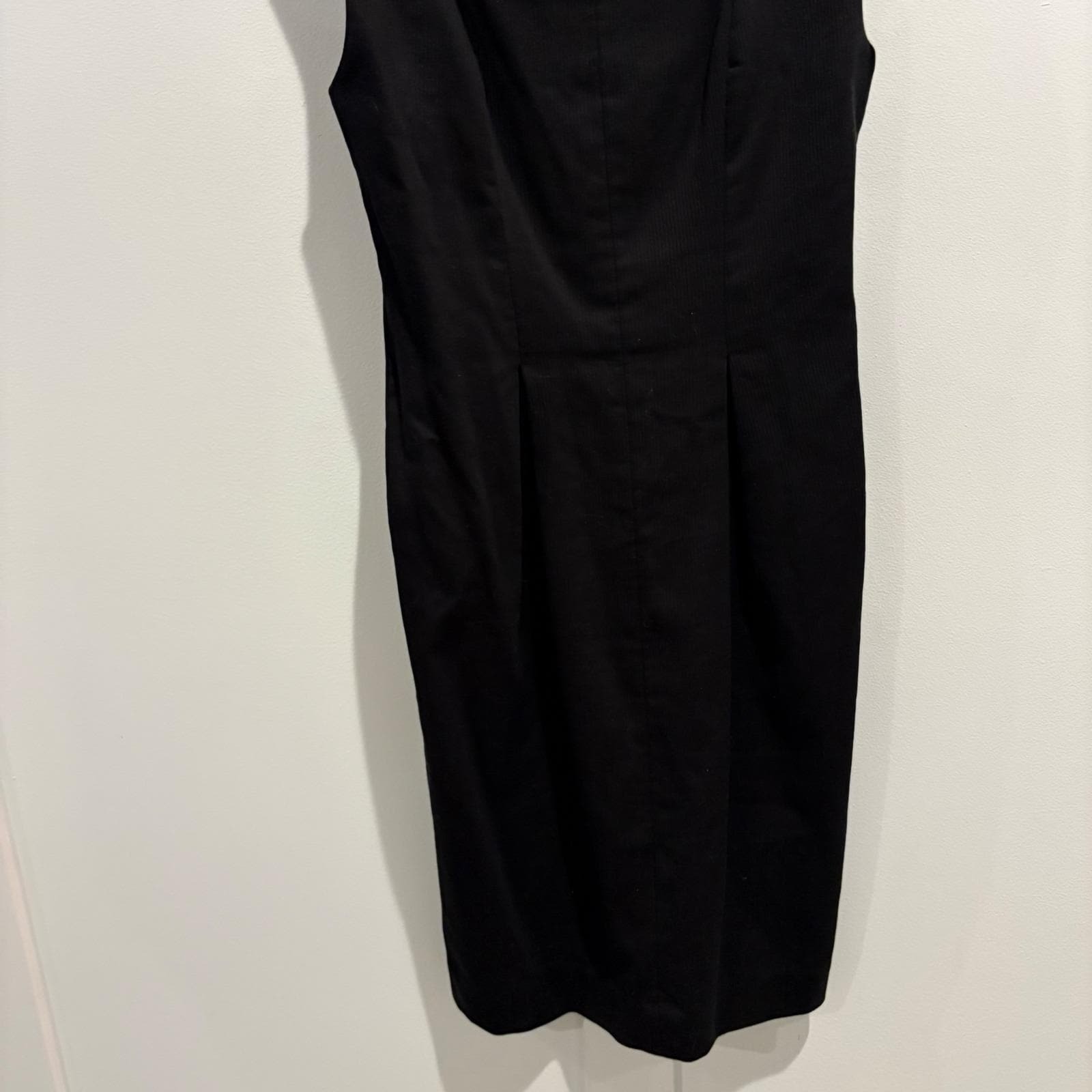 Vintage Lillie Rubin Black Sheath Dress Women Small Mod Minimalist Cocktail USA