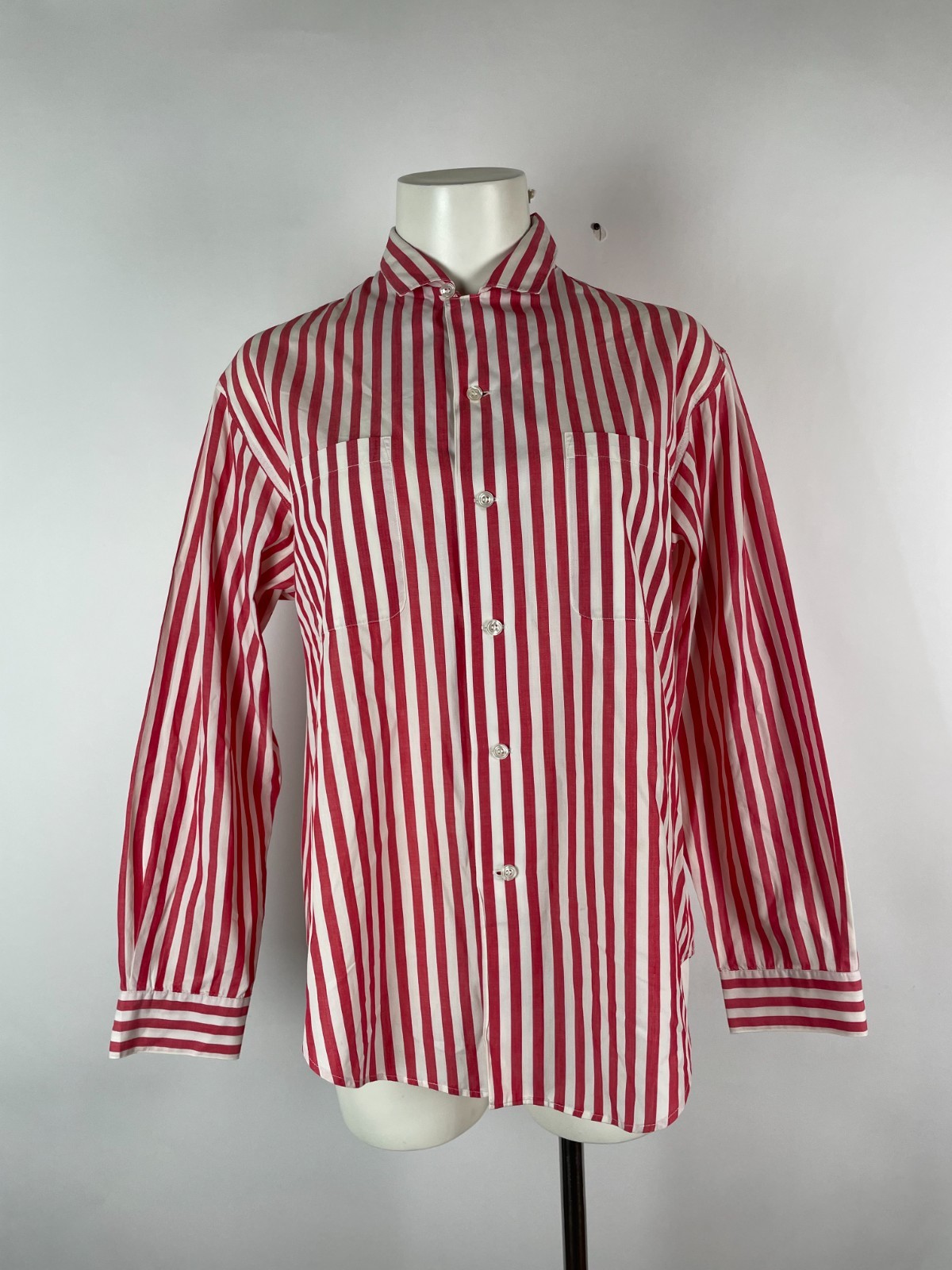 Vintage 80s Womens J.G. JG Hook Button Down Button Up 100% Cotton 12 Hong Kong