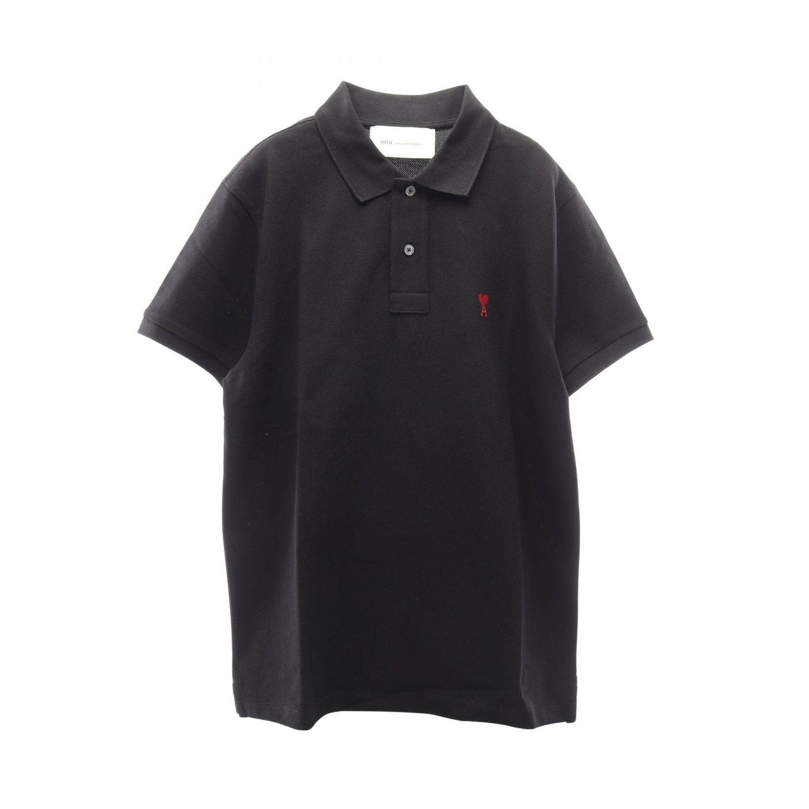 AMI Logo Cotton Polo Shirt – DUTY FREE