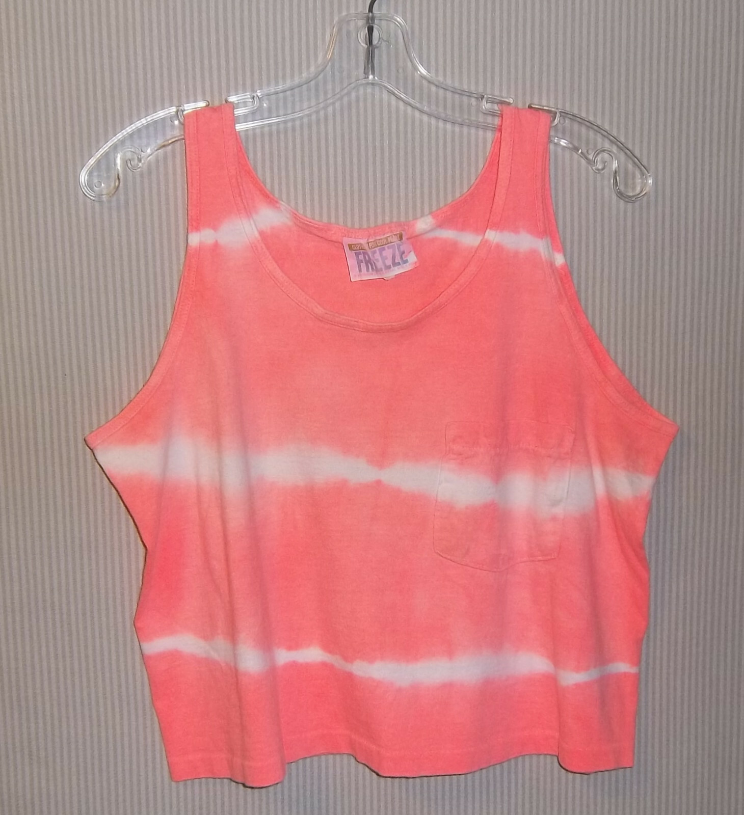 Vintage 90s Tie Dye Tank Top by FREEZE Size S/M Cropped ~Clothes for Cool People