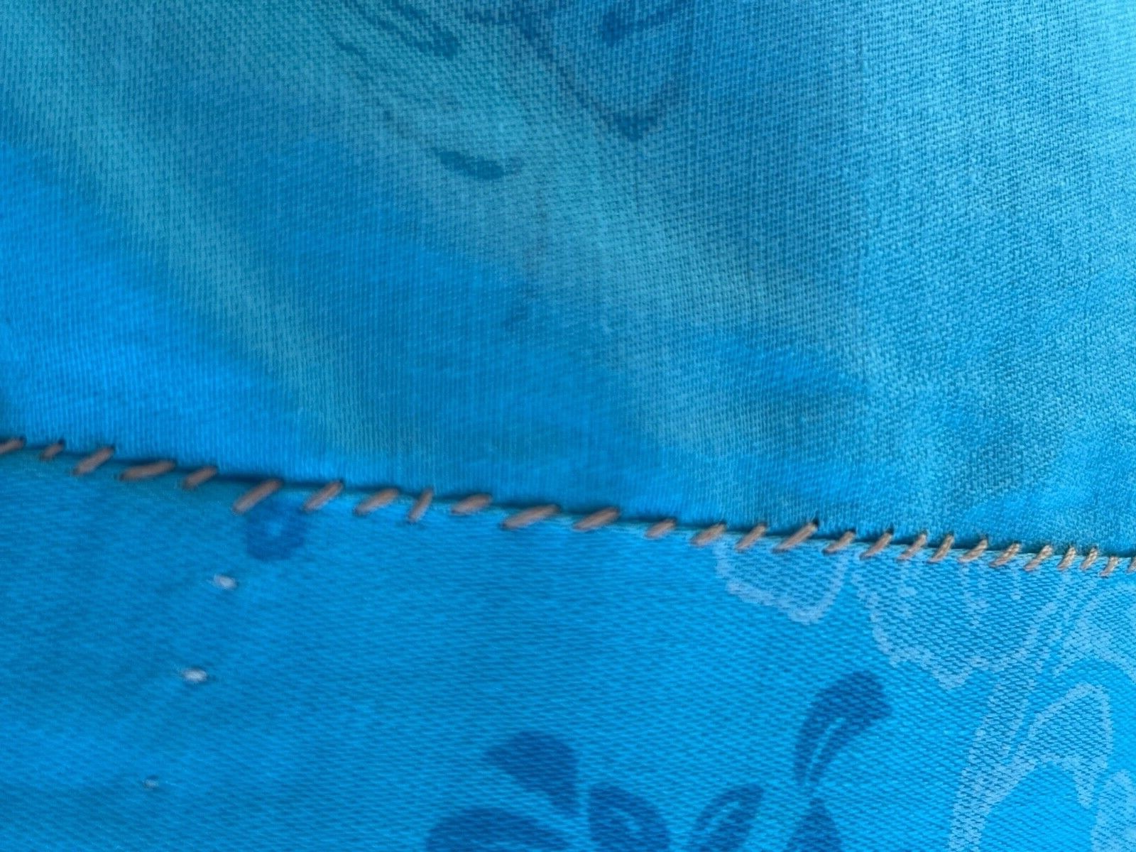 Vintage 1960’s MOD Royal Hawaiian Turquoise Blue Silk Cotton Mini Dress US 4-6 S