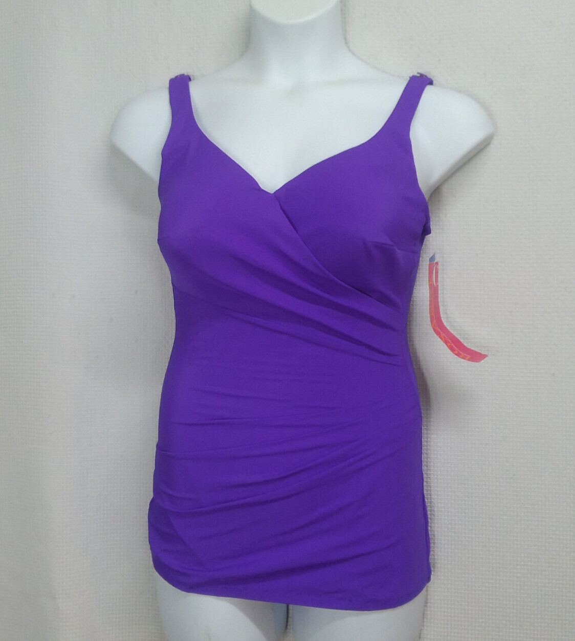 New Vtg Roxanne Purple 1 Piece Swimsuit Size 16 38C Cup Union Made ILGWU Pin Up