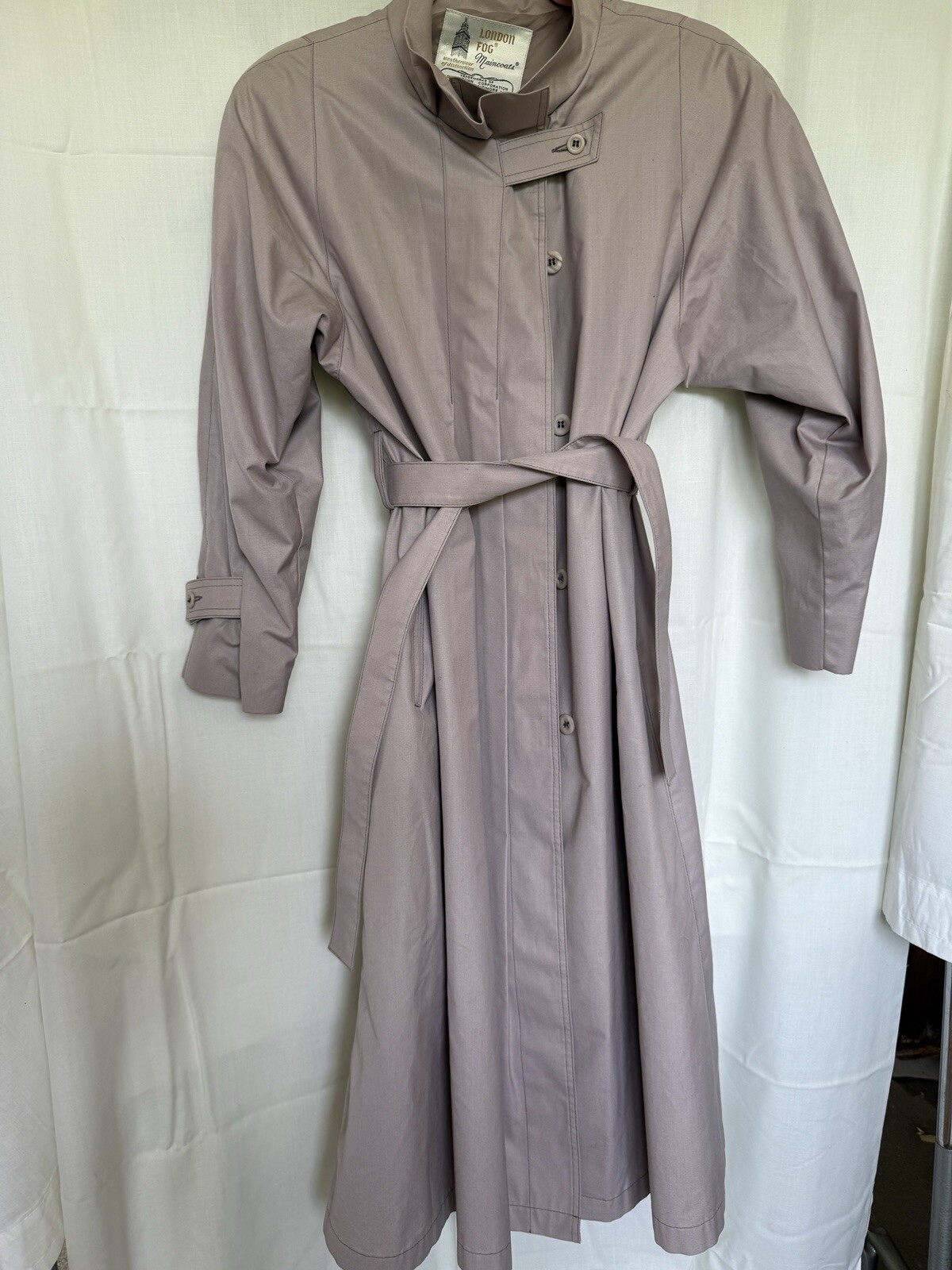 Vintage London Fog Rain Coat Light Purple Size 10 Petite