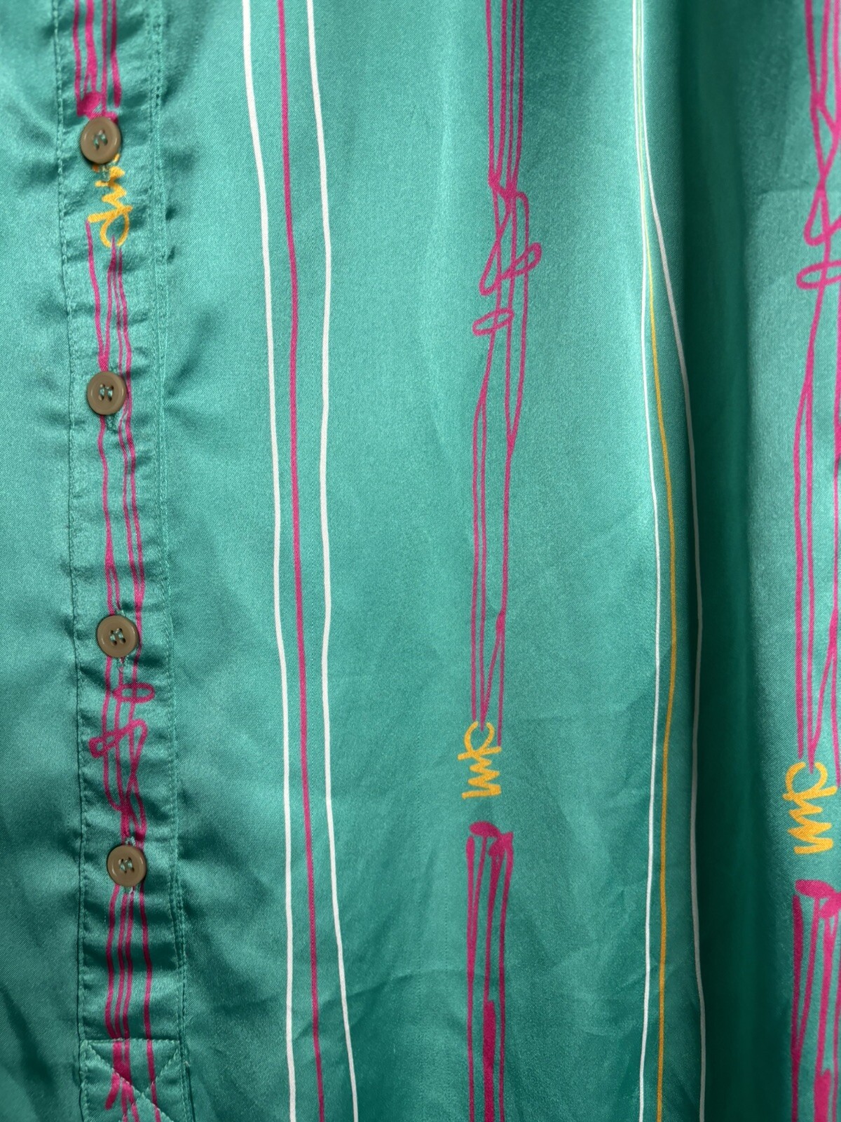 Schrader Sport New York Shift Dress Womens 10 All Over Print Vintage 80s *Read
