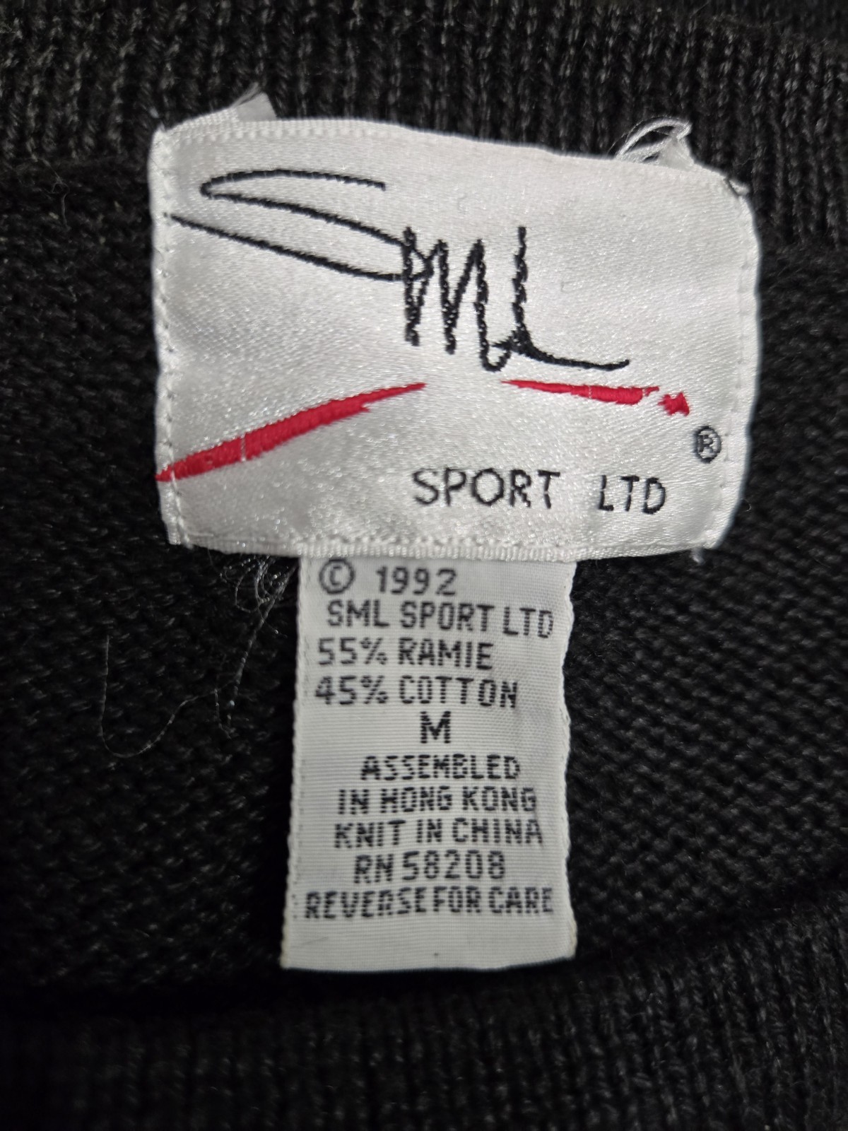 Women’s Vintage SML Sport Ltd Black Sweater Wjth Bronze Sequins Size MED 1992