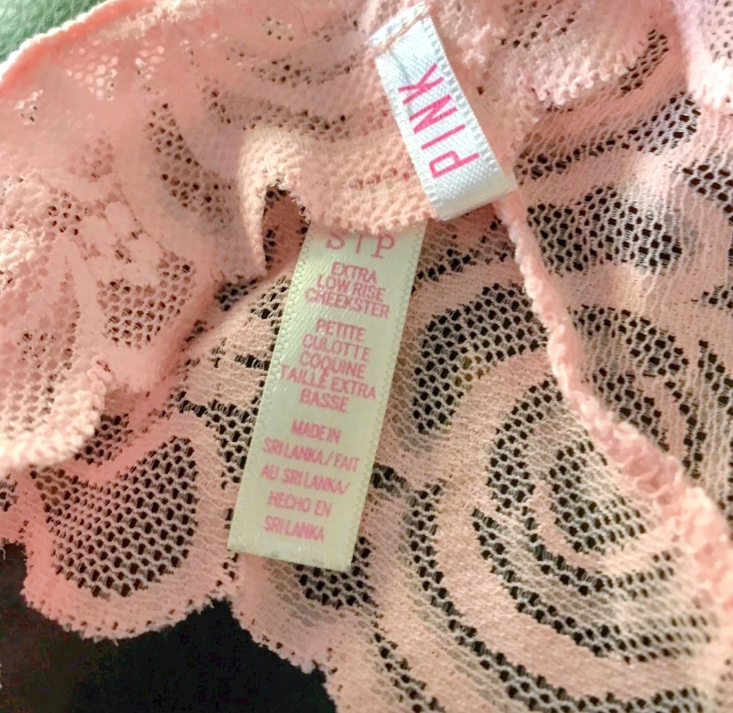 VTG Victoria’s Secret Extra Low Rise Cheekster PINK BIKINI Panty Small