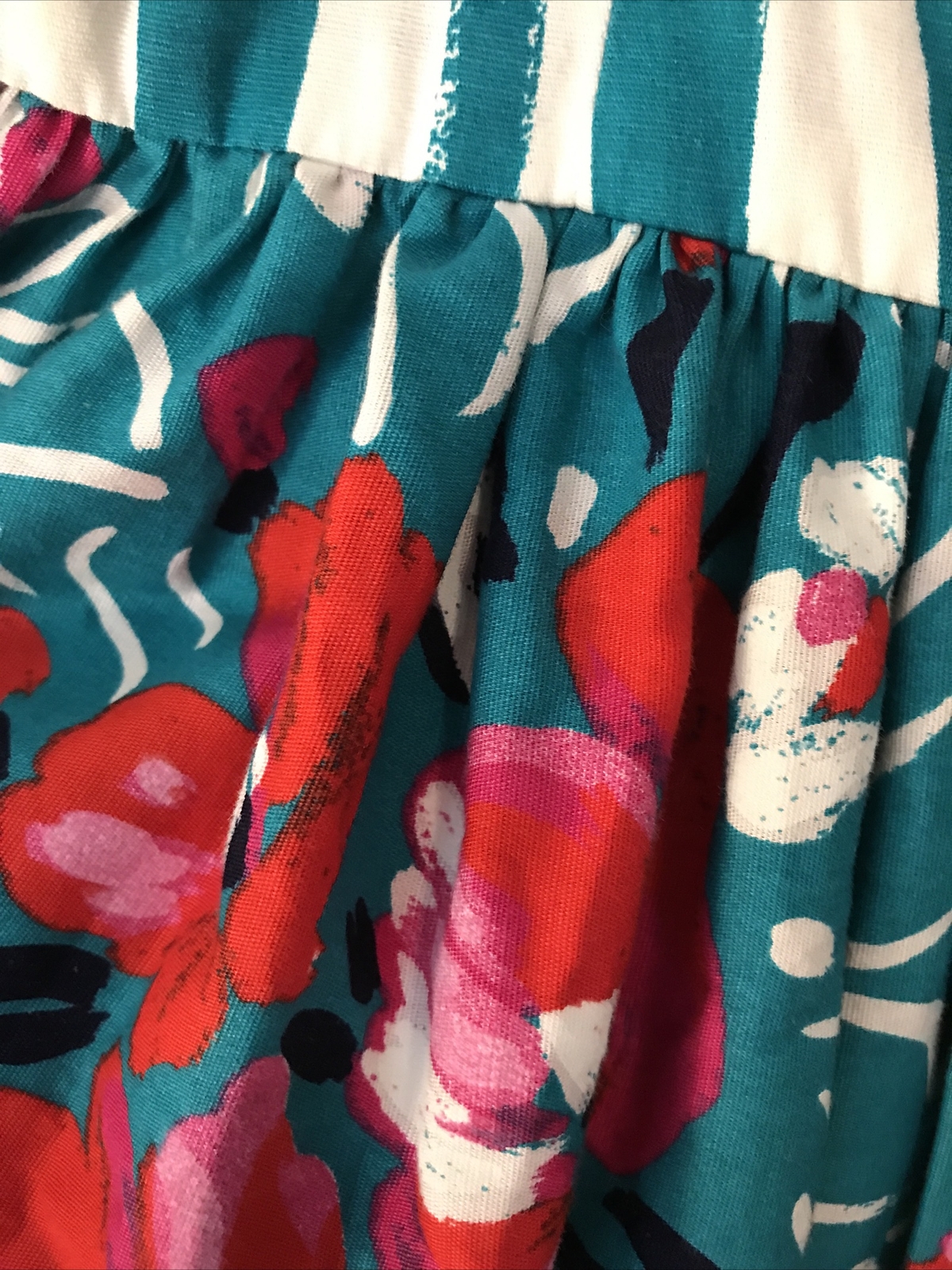 VINTAGE DEBORAH BOUTIQUE 80’s Size 6 Floral Dress Party Flamingo Salsa Flare EUC