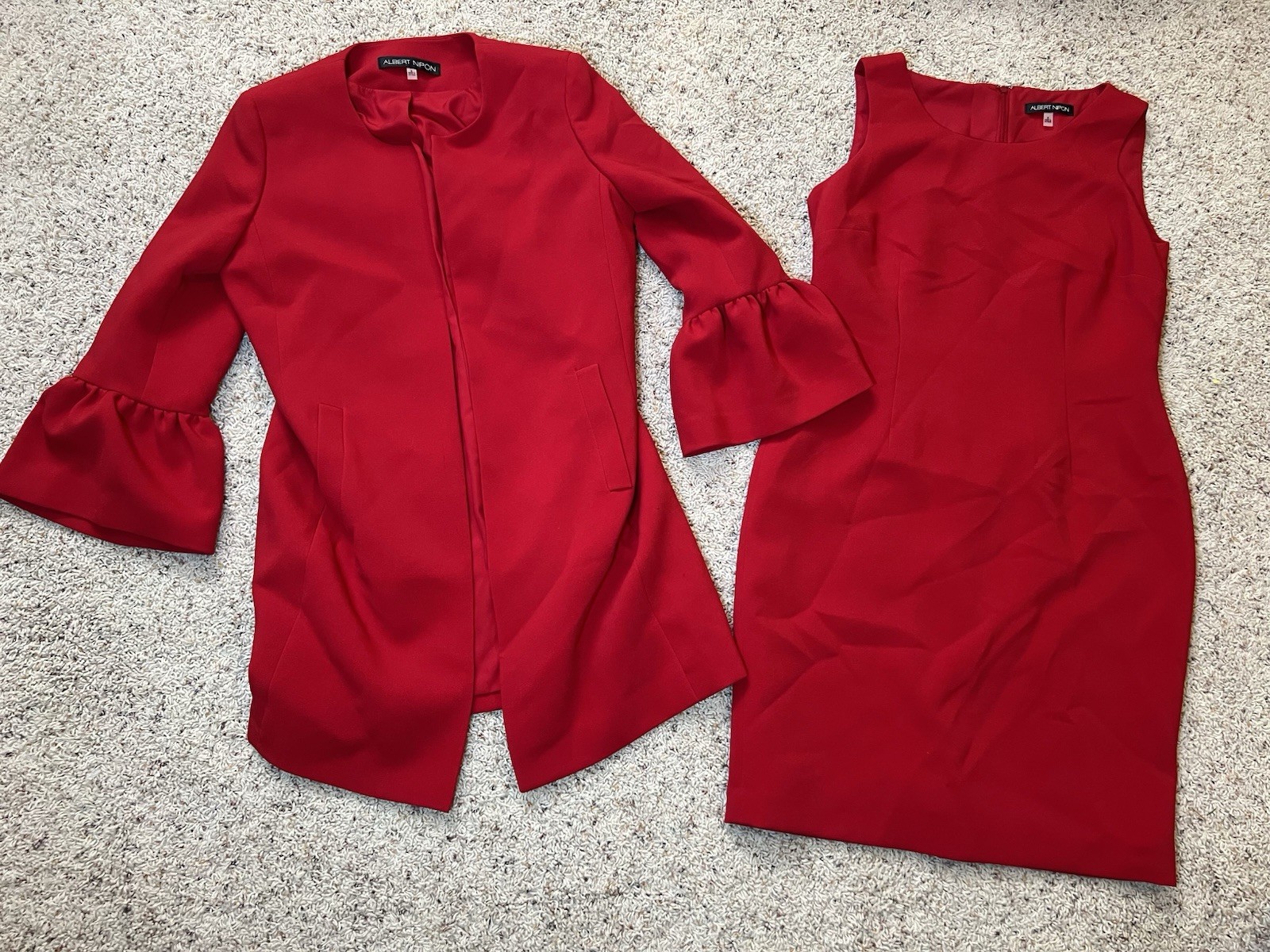 Vintage Albert Nipon Dress And Jacket Set Size 6