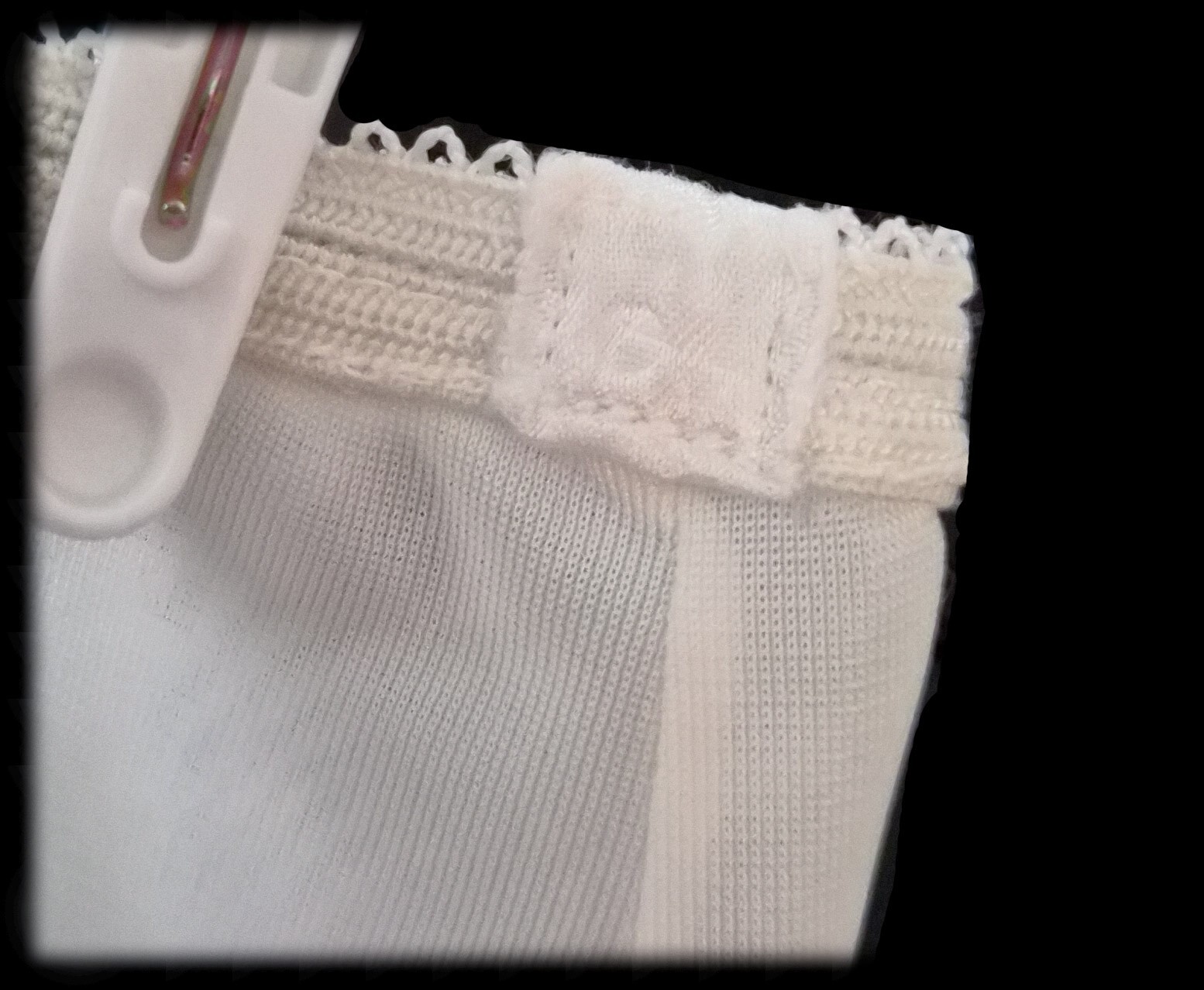 Vintage NYLON Gusset GRANNY Panties SHEER Hi-Rise CHIFFON Lace FLORAL Design M/L