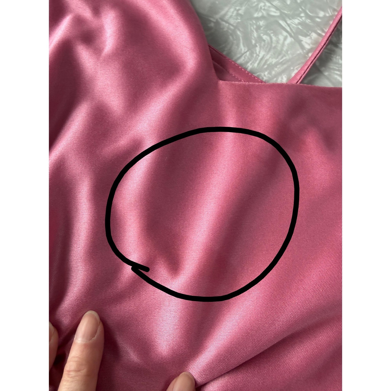 Vintage Pink Satin Maxi Dress V-Neck Spaghetti Strap Elastic Waist 11/12 Prom