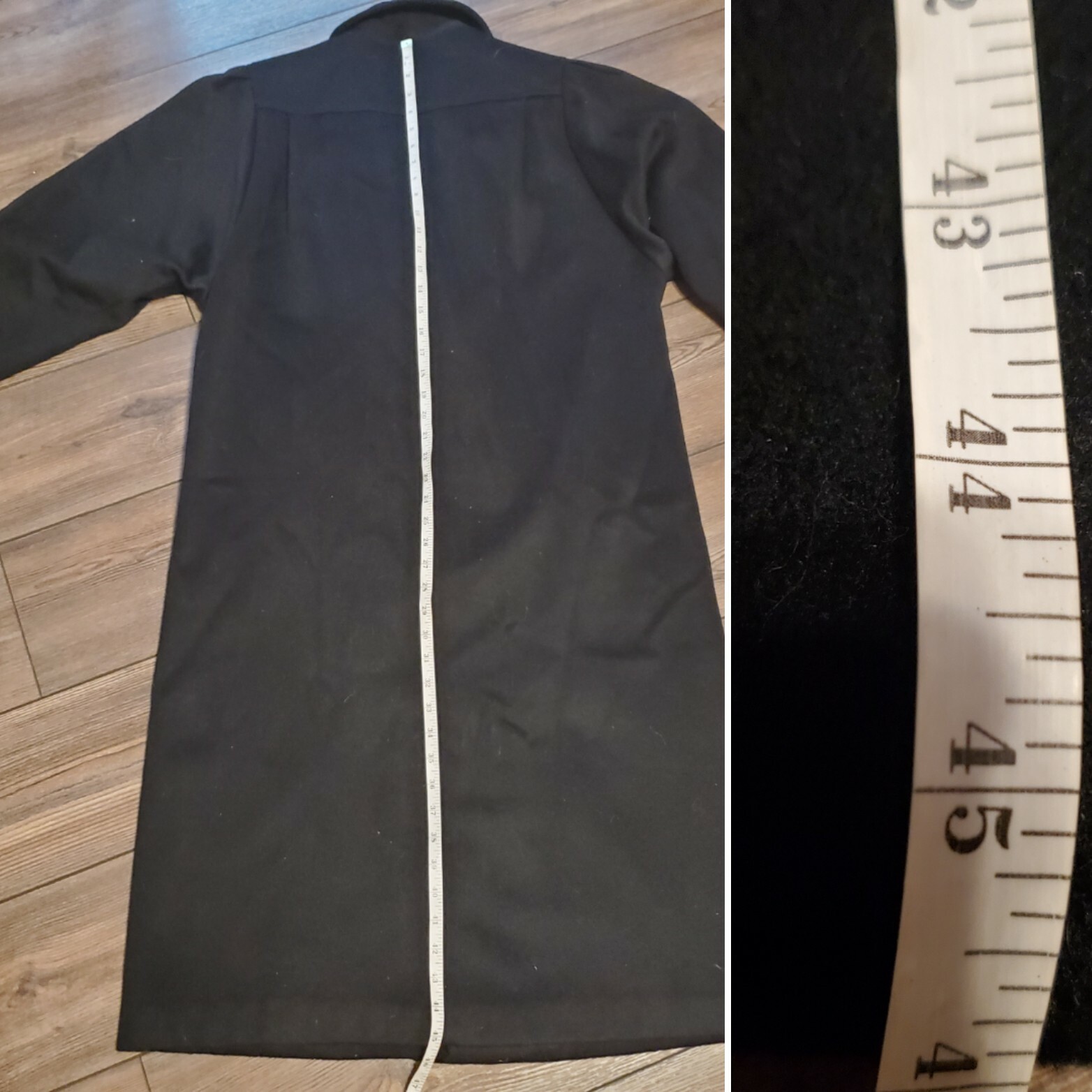 Vtg Jofeld By Forstmann Women’s Black Wool Blend Long Sleeves OverCoat