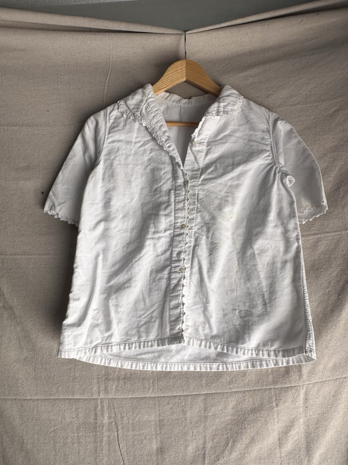 Resale Lot French Antique Dress Blouse Chemise 1900s White Cotton Womens S M L