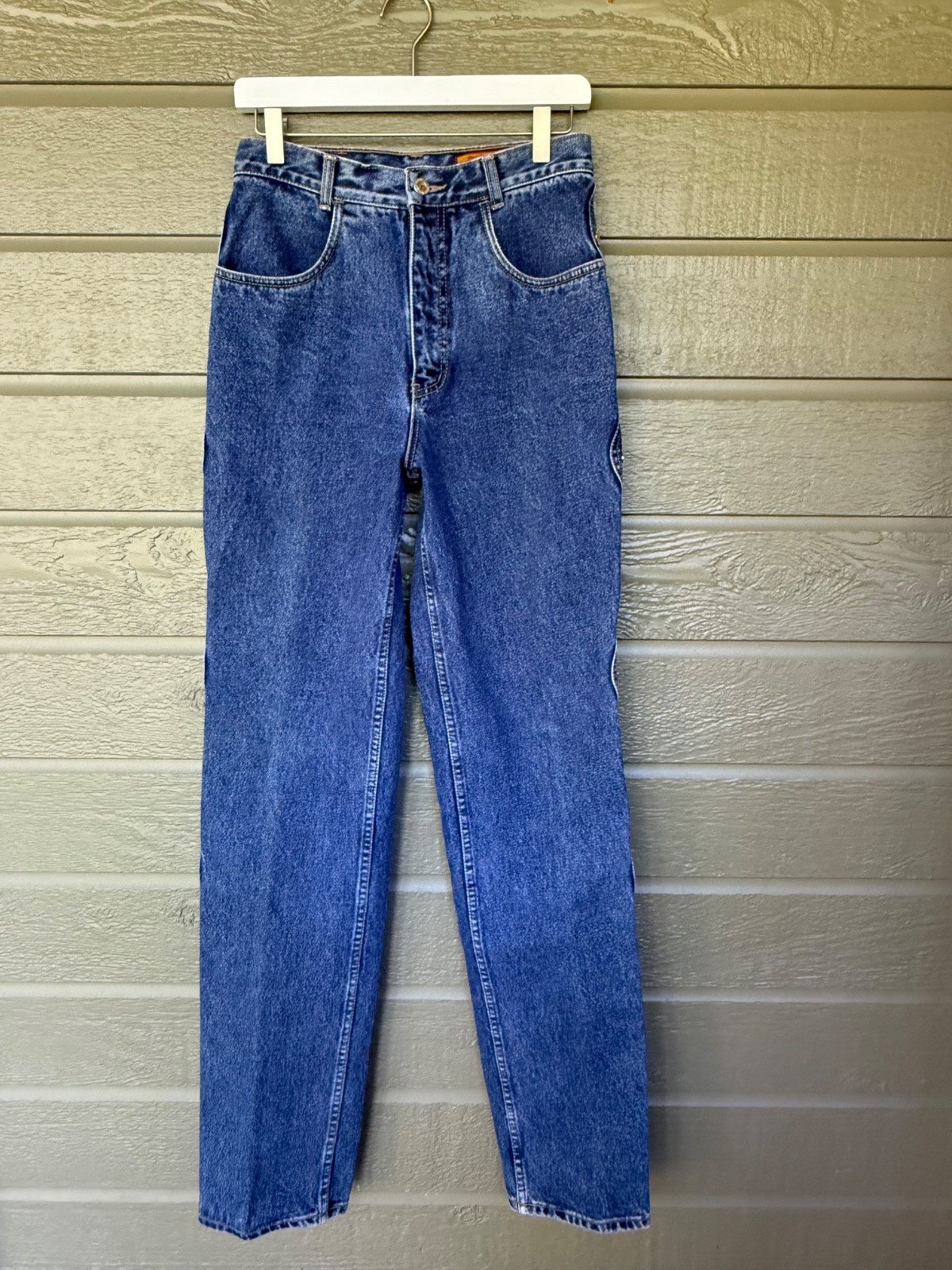 Vintage Lawman Women’s Western Denim Jeans Sz 11 High Waist 1990s Button Accents