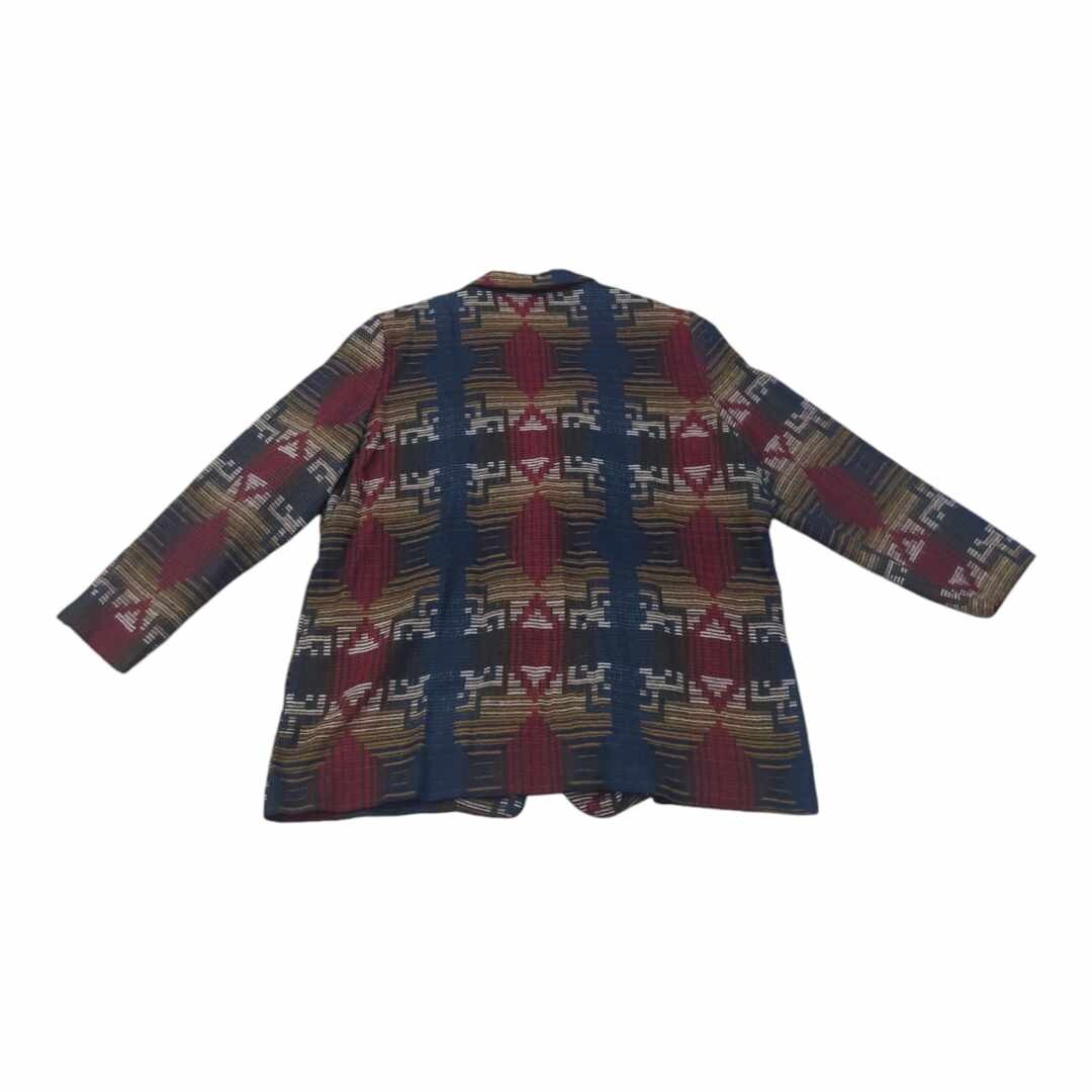 NWT Kathryn Deene Vintage Aztec Print Multi-Colored Blazer Plus Size Sz 22/24