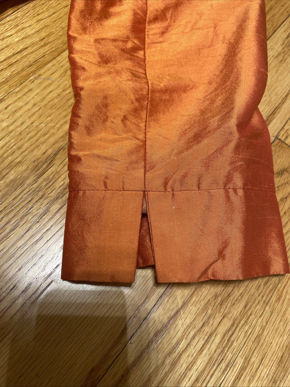 Vintage Singh S. Madan Silk Bronze Orange 100% Silk Bomber Jacket US 4 Small