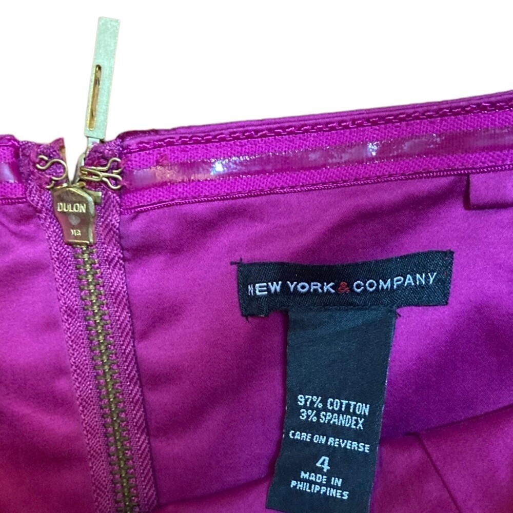 New York & Company Fuchsia Strapless Dress, Size 4