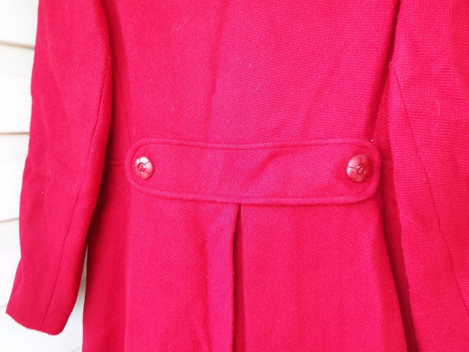 Vintage 1947-1955 SHAGMOOR 100% Wool MINK? Collar LINED Flashy RED. SMALL? USA