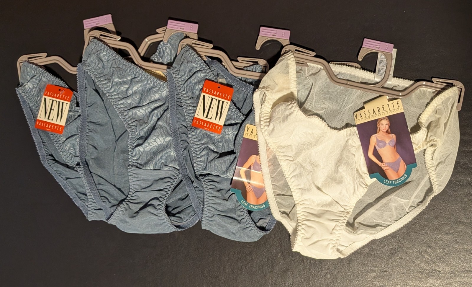 4X Vassarette Lingerie Panties Nylon Blend Leaf Tracings Print 18-177 8 / 46 NWT