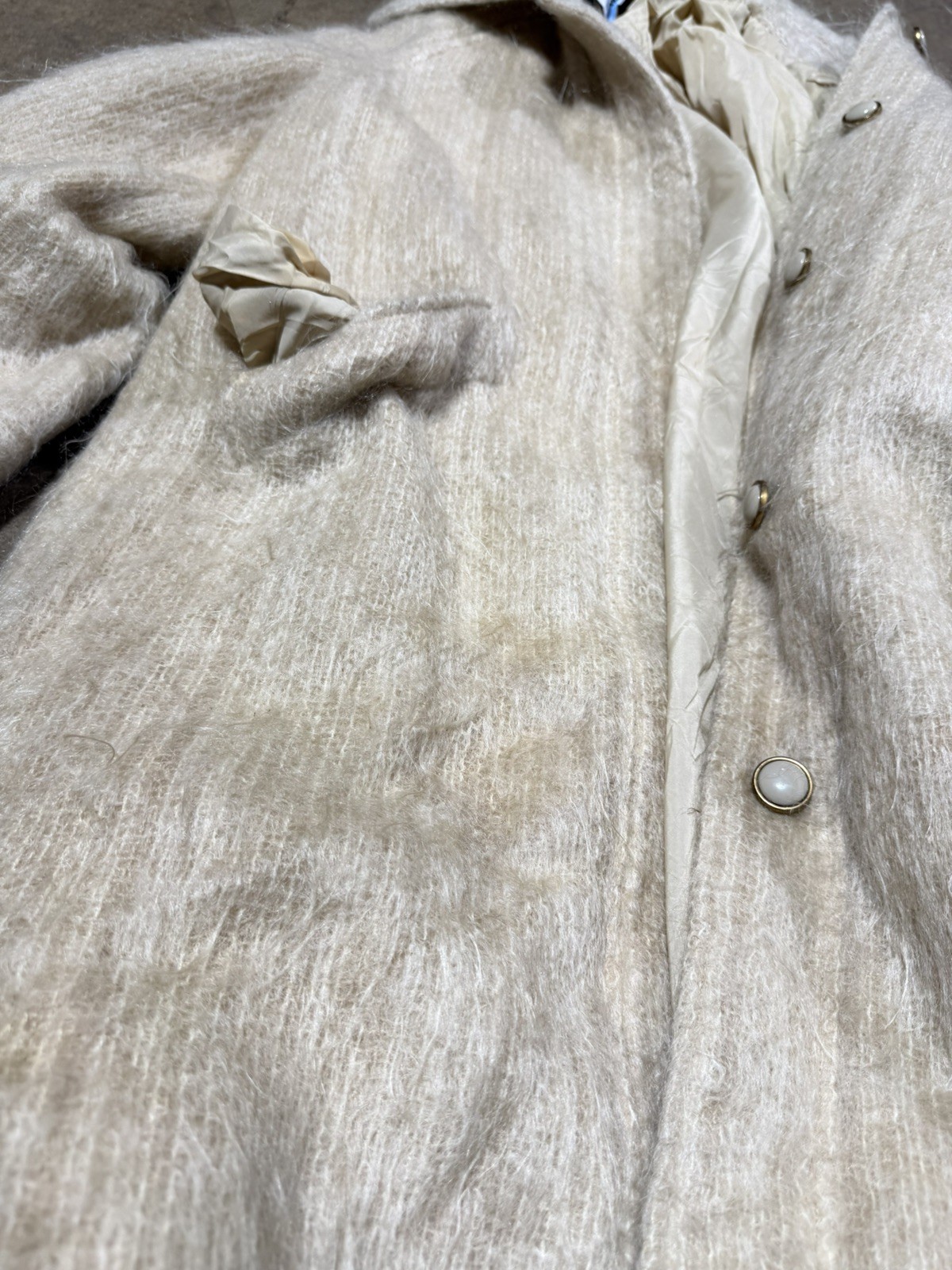 Vintage Neiman Marcus Mohair Blend Coat Union Made M/L Trench Coat 90s Long
