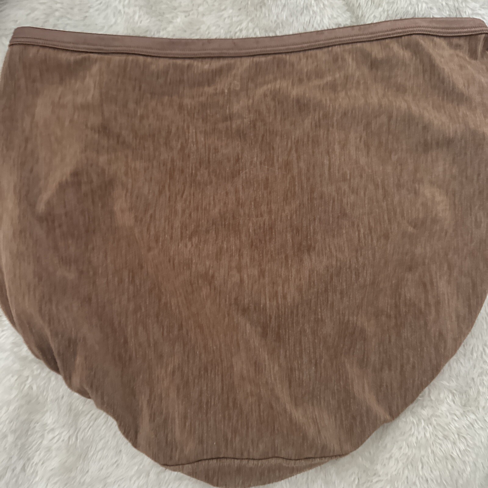Vintage Cabernet Brown Nylon & Spandex Hi-Cut Bikini Panties Size 7 71-13-108