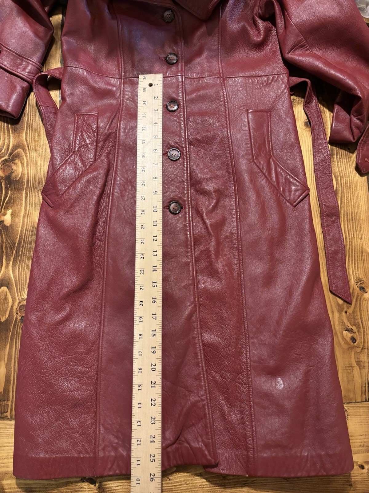 Vtg Leathers by New England Sports Wear Co Leather Trench Coat Women’s Medium