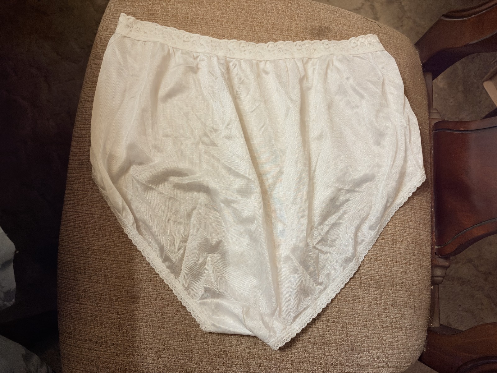 vintage JMS size 10 white nylon granny panty