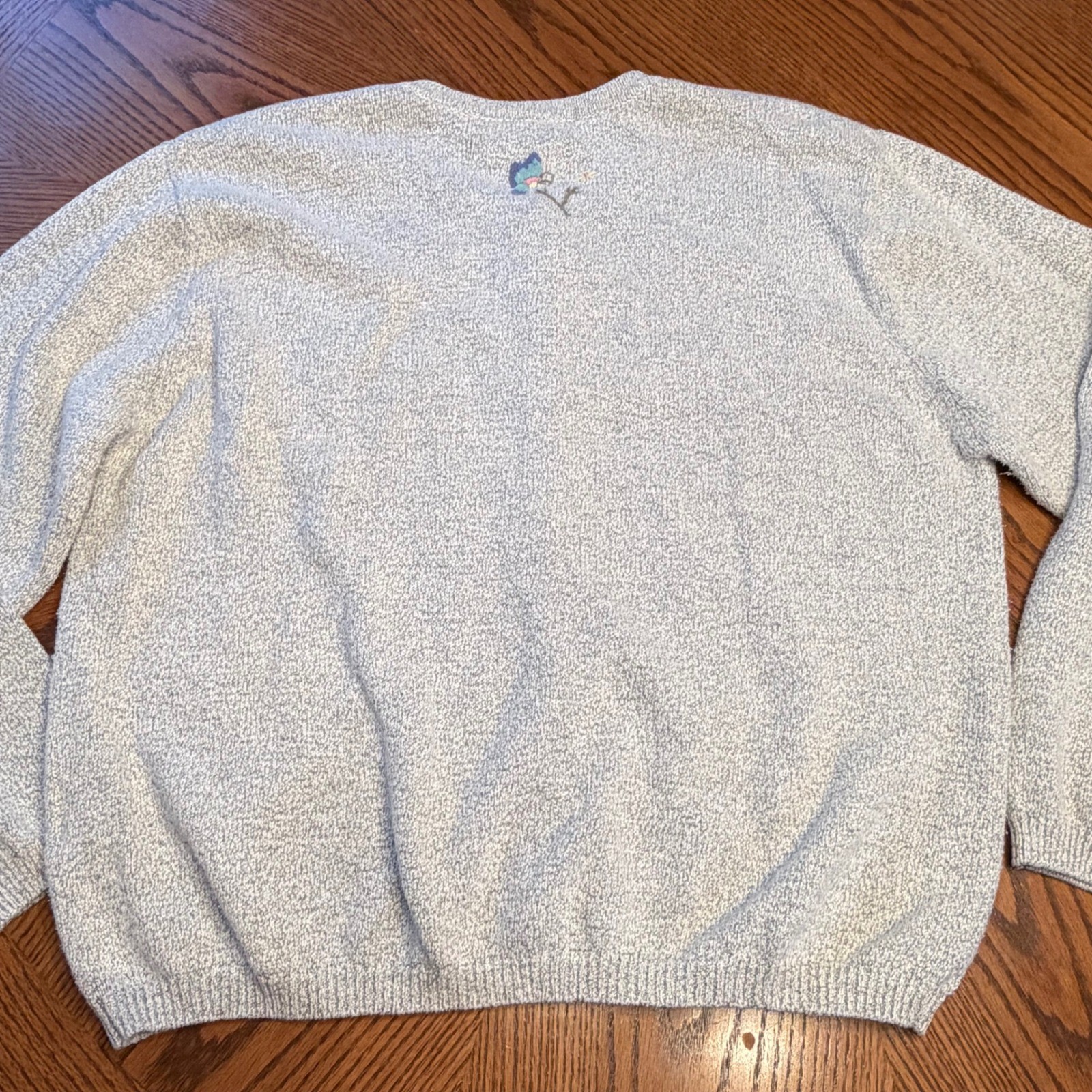 Vintage Northern Reflections Cardigan Sweater Size XL Embroidered Floral Cottage