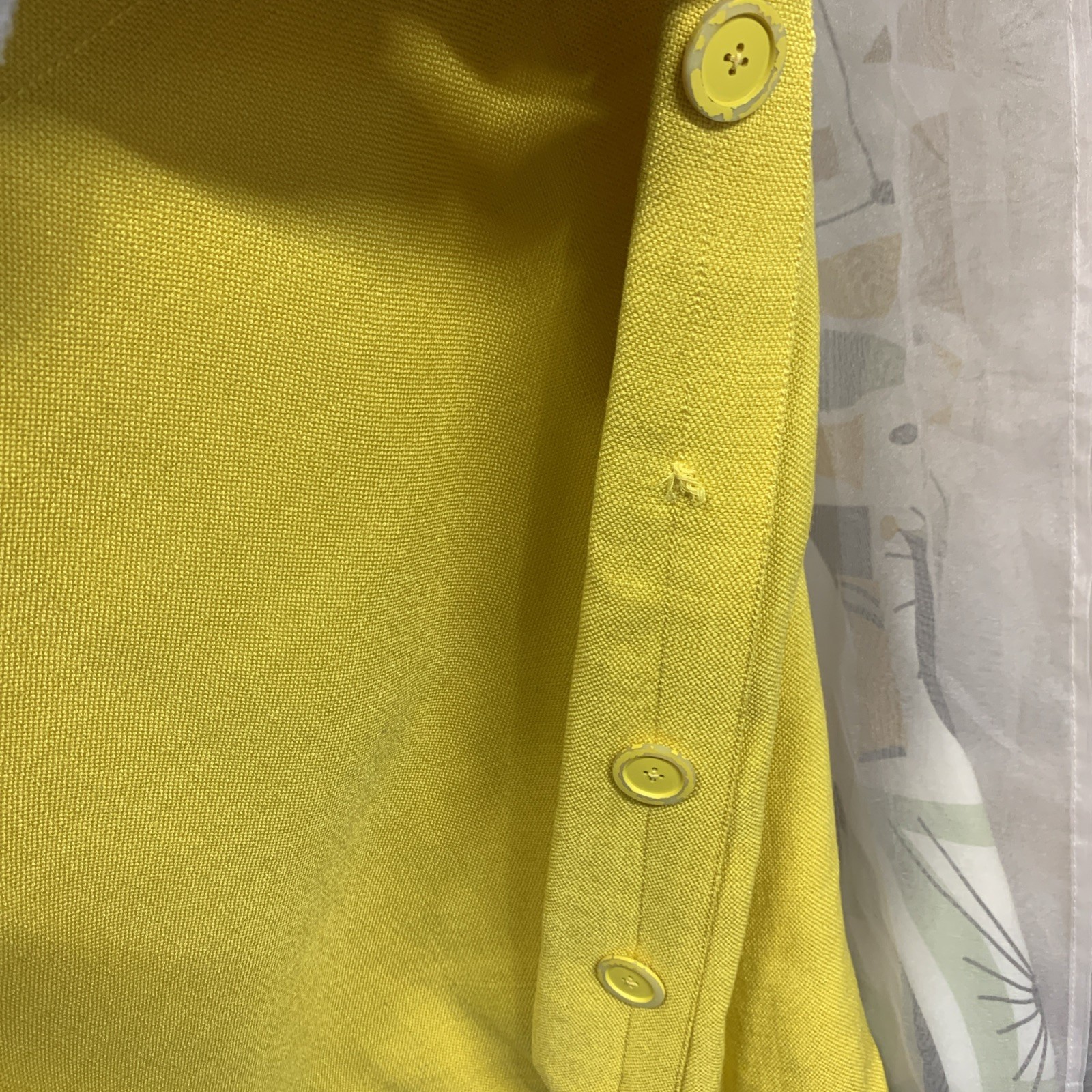LOUIS FERAUD Paris New York Bright Yellow Vintage Shift Dress 1960’s