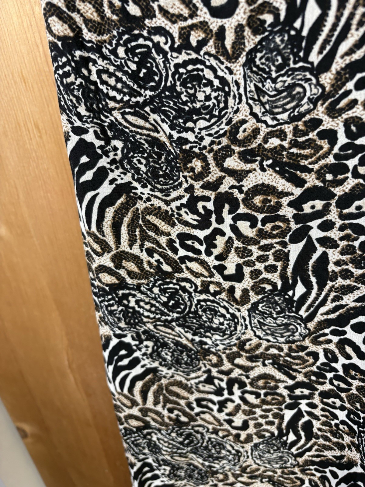 VTG CDC SLIP DRESS SLEEVELESS MAXI LEOPARD & Roses Women’s Sz 6 Y2K Slip Dress