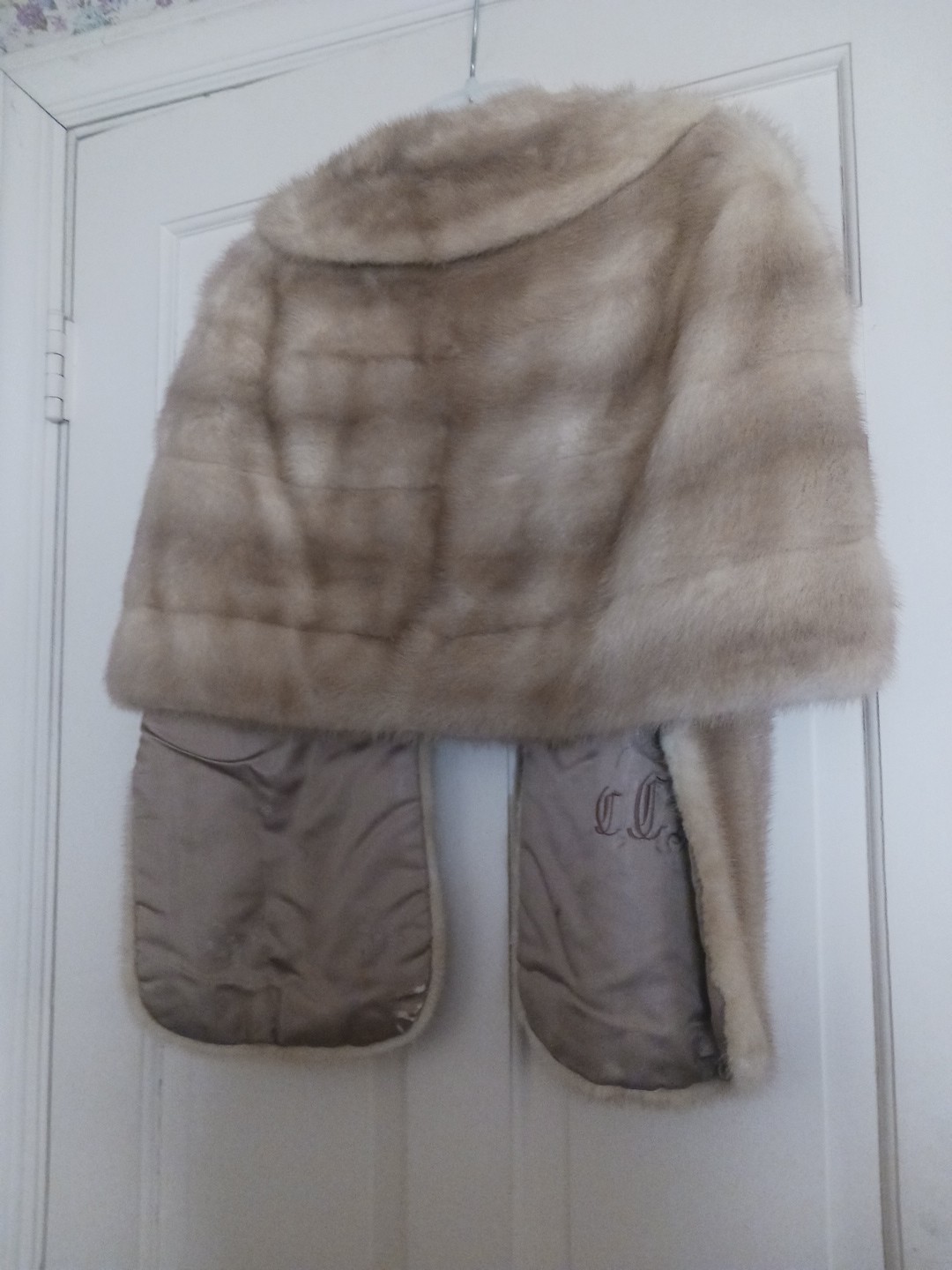 Vtge Light Sable Mink Stole Real Fur, Wedding, Pagaent